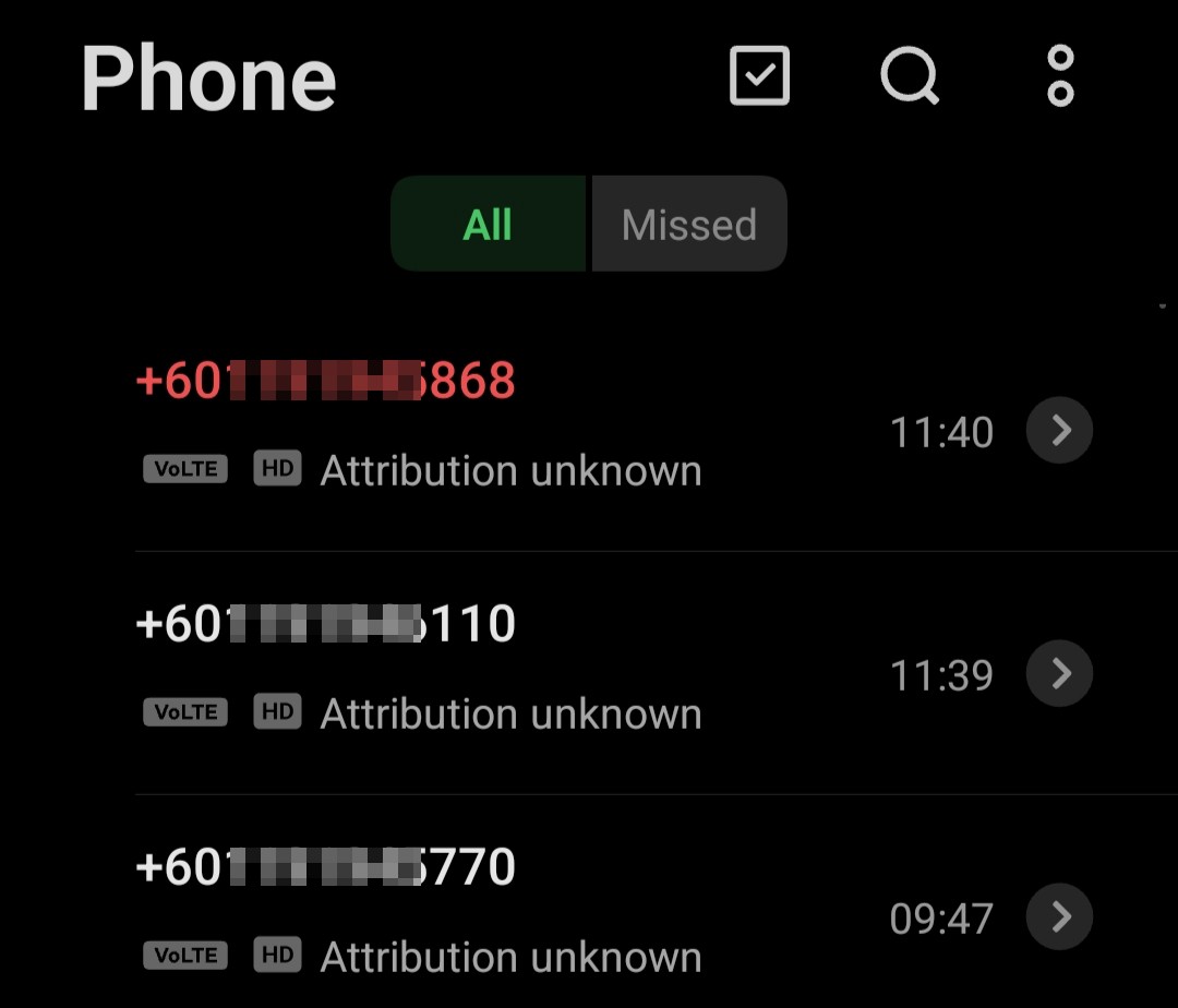 The caller ID is the same. 0119194....