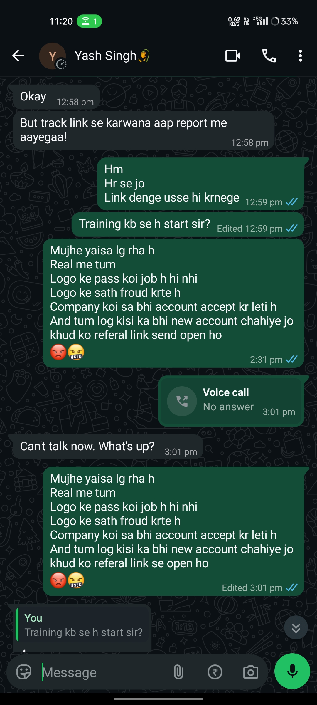 click consult solution company hire scam from job h app - image 2