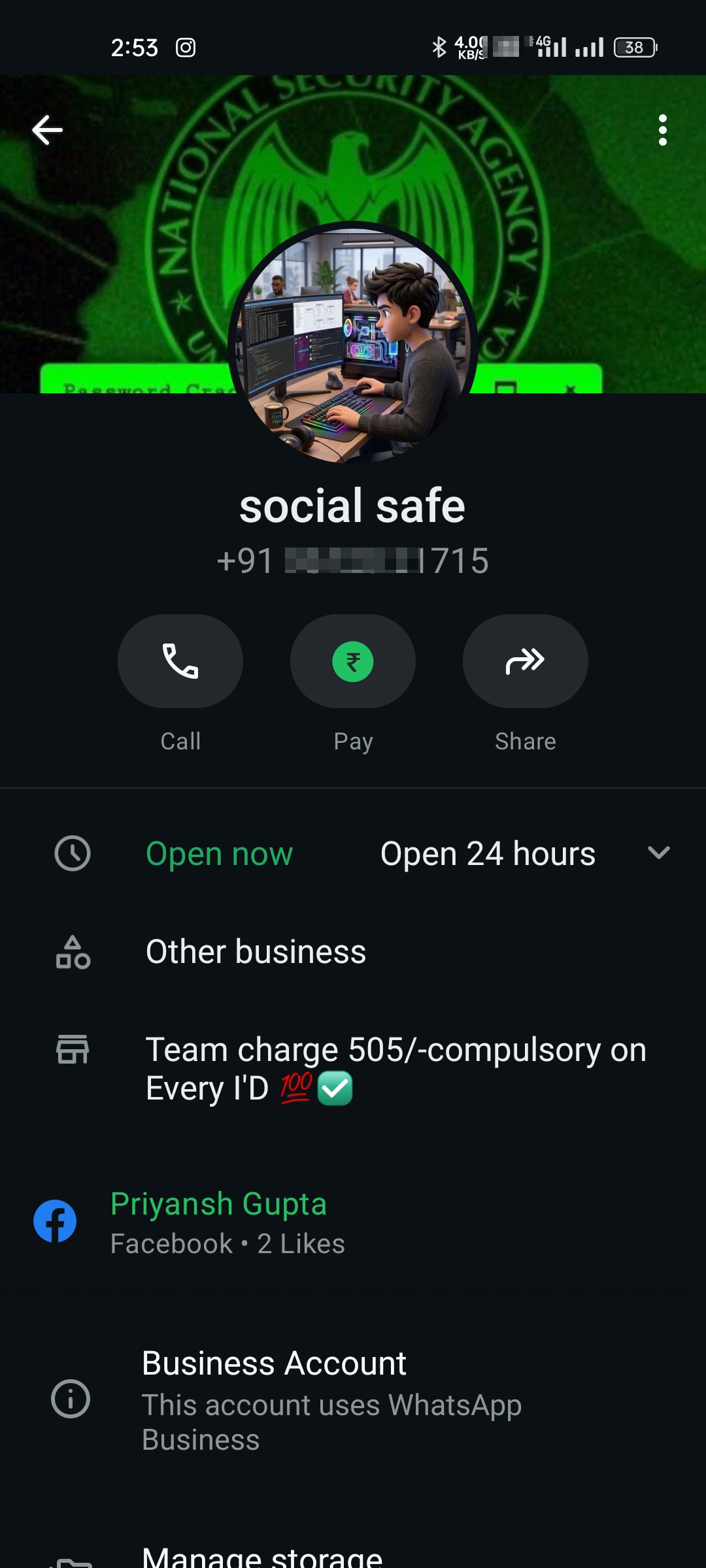 instagram account Buy/sale scam