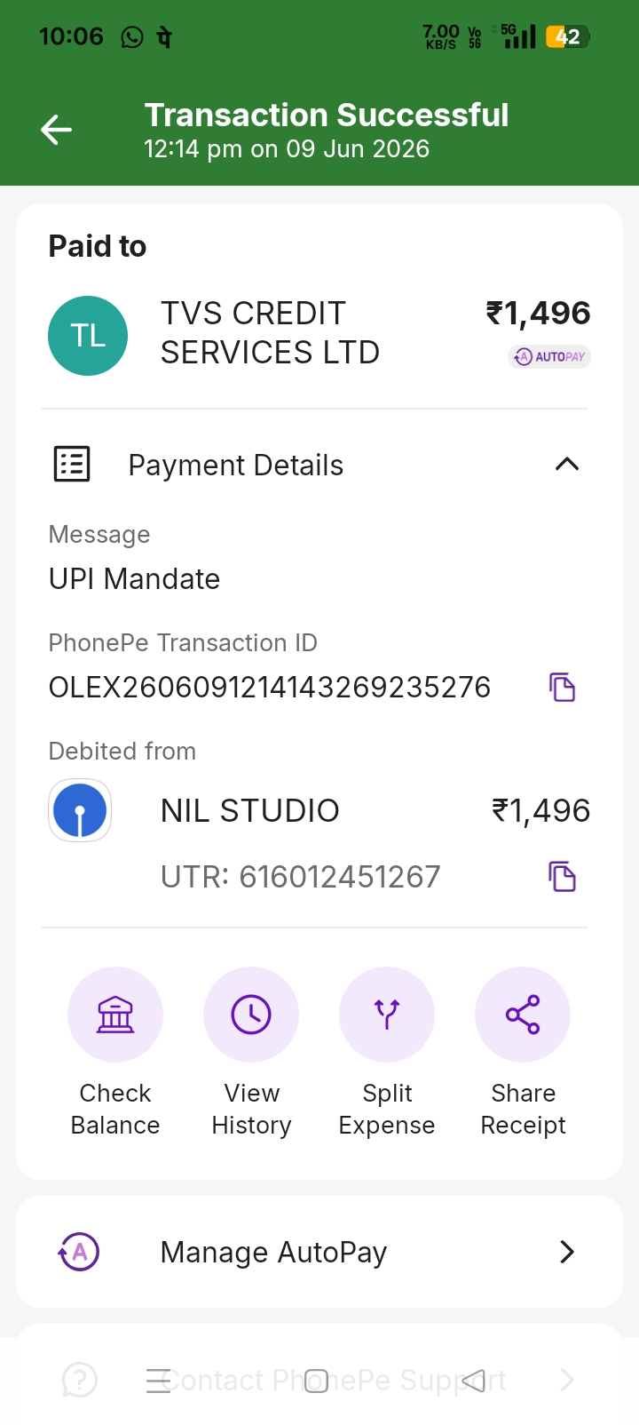 I ordered a mobile from Flipkart TVS Credit.