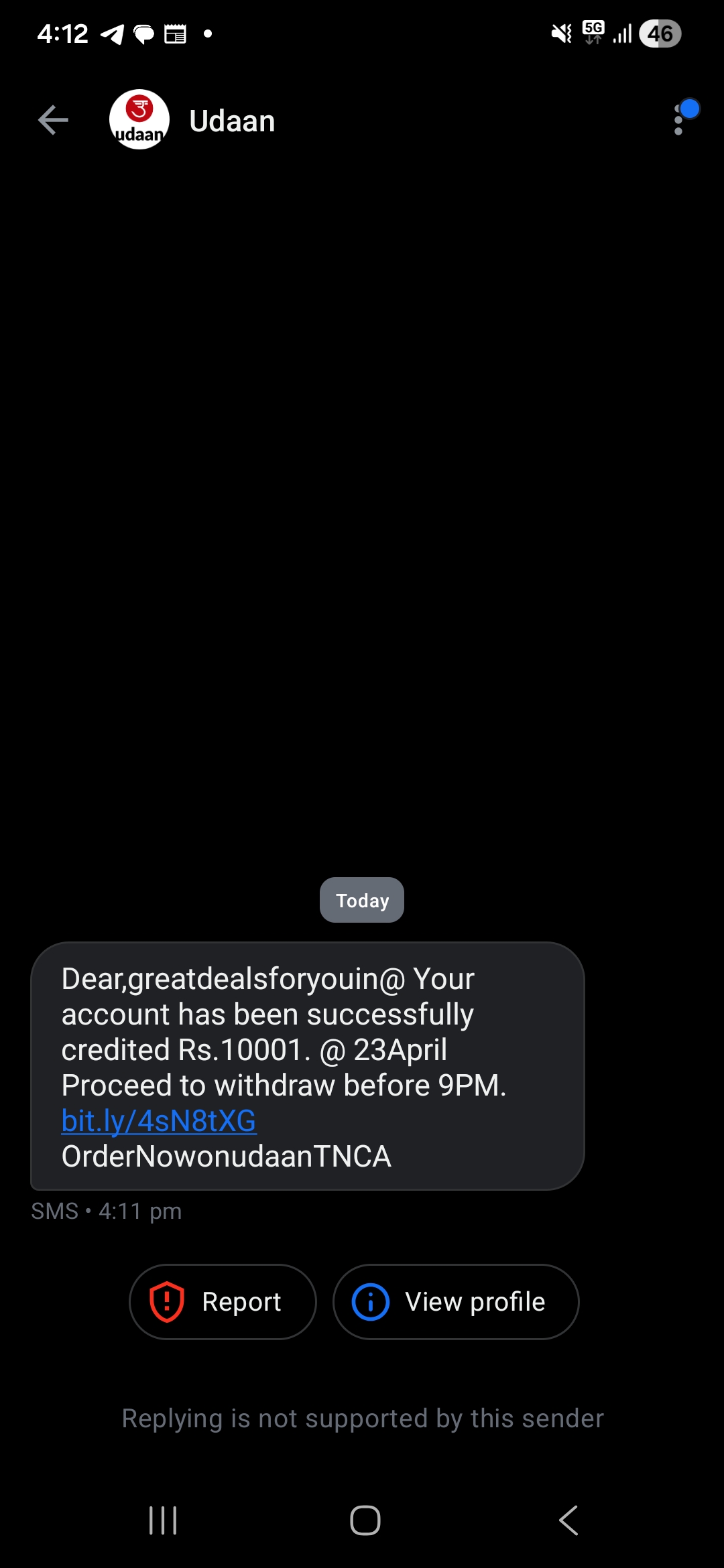 Scam from Udaann
