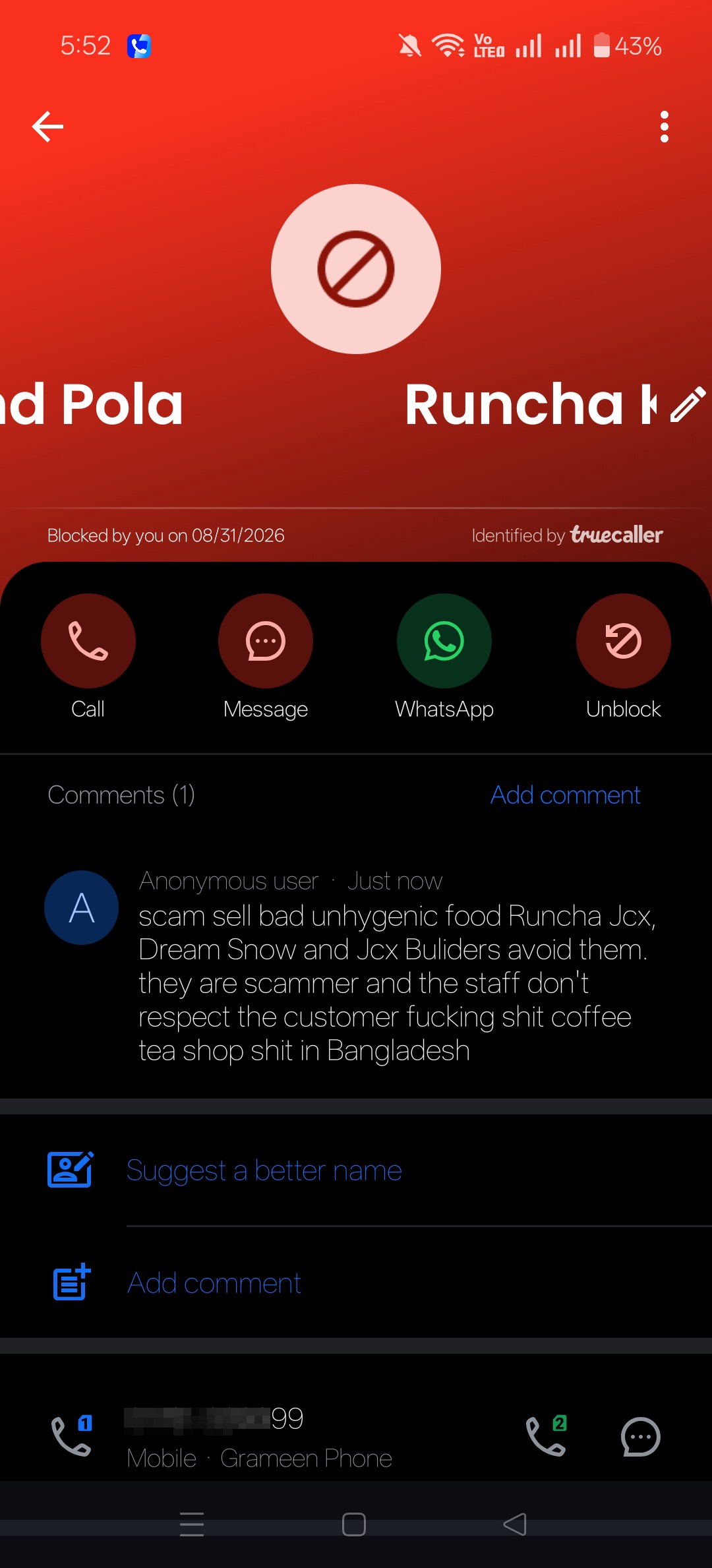 Food Scam