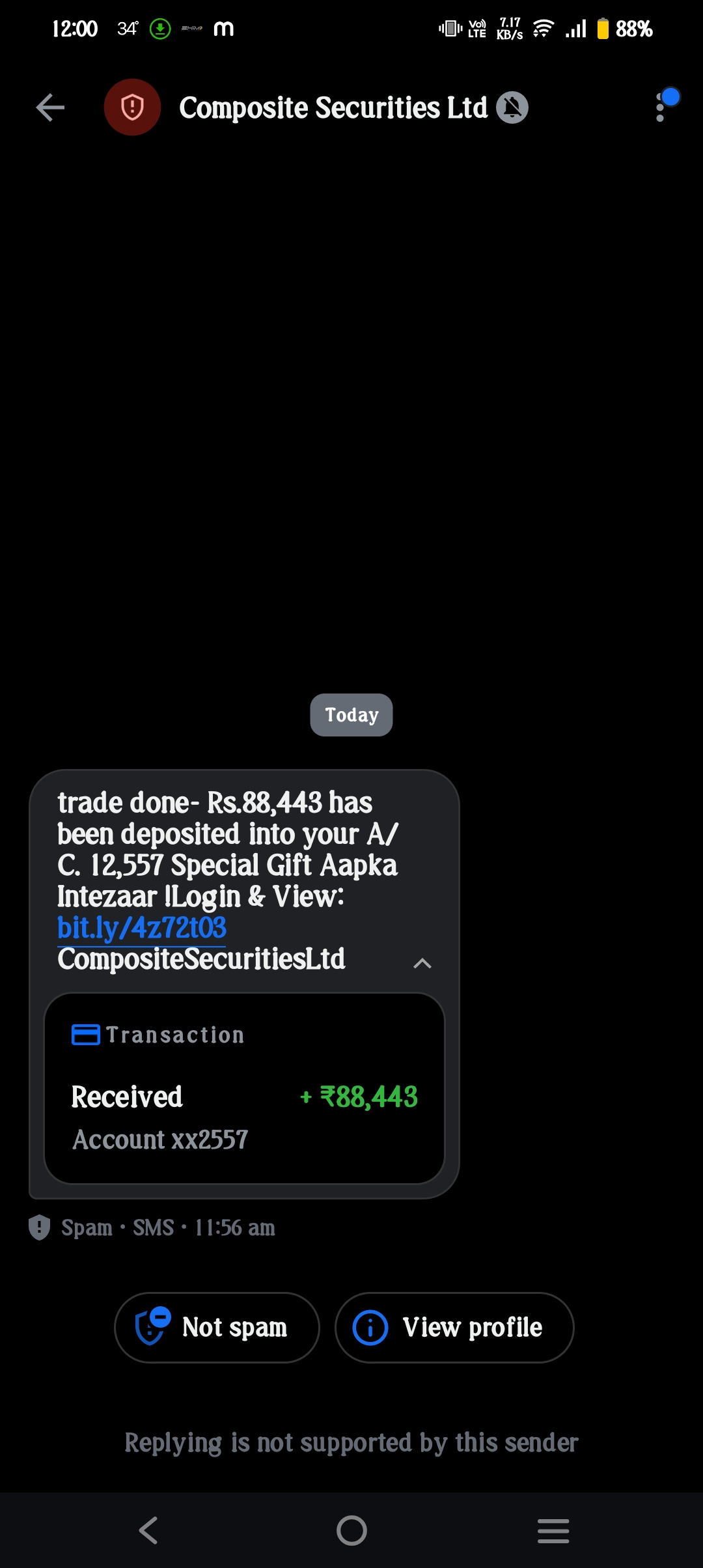 Money receipt scam