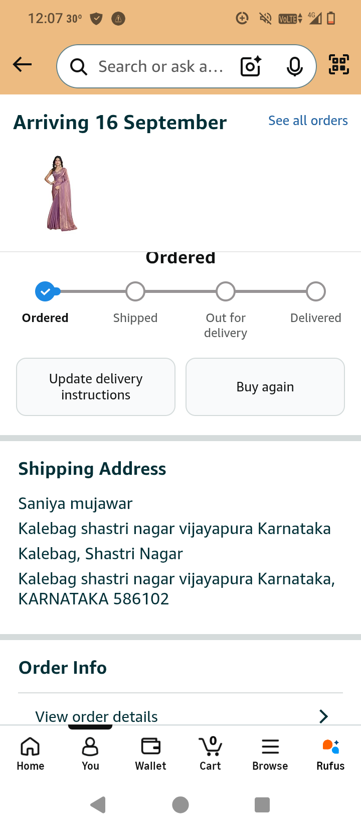 Amazon has deducted my money.