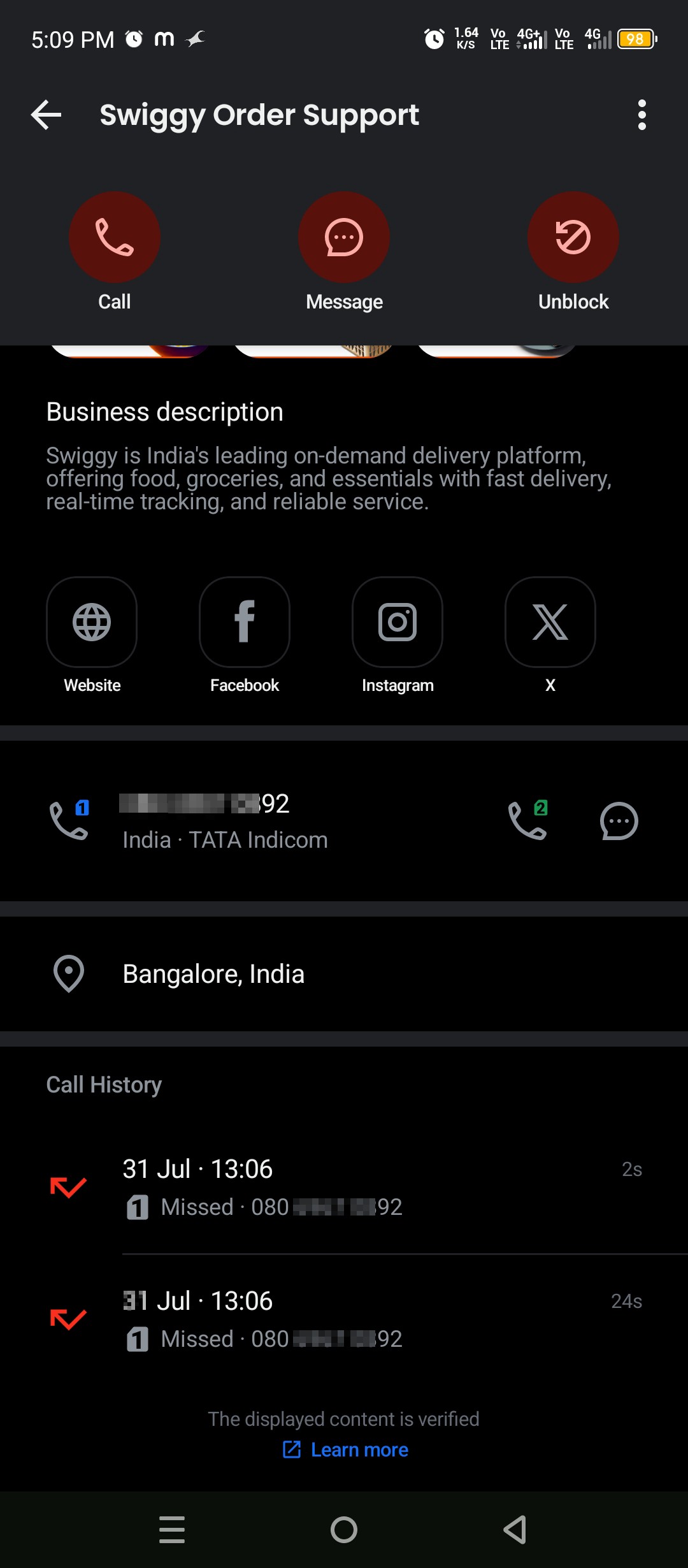 Order [TXN_ID] call with OTP request after no order placed - image 2