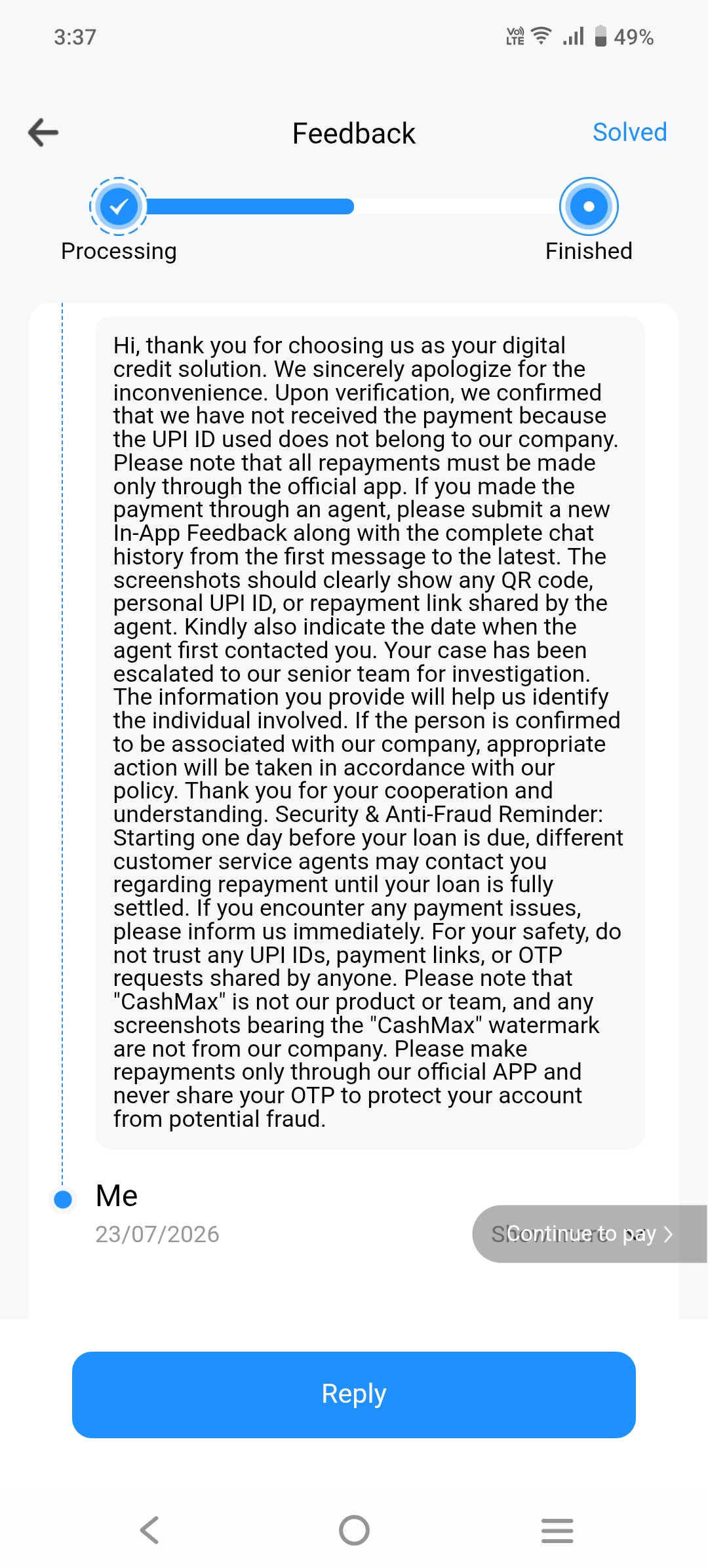 NIVO CREDIT loan app made me scam - image 3