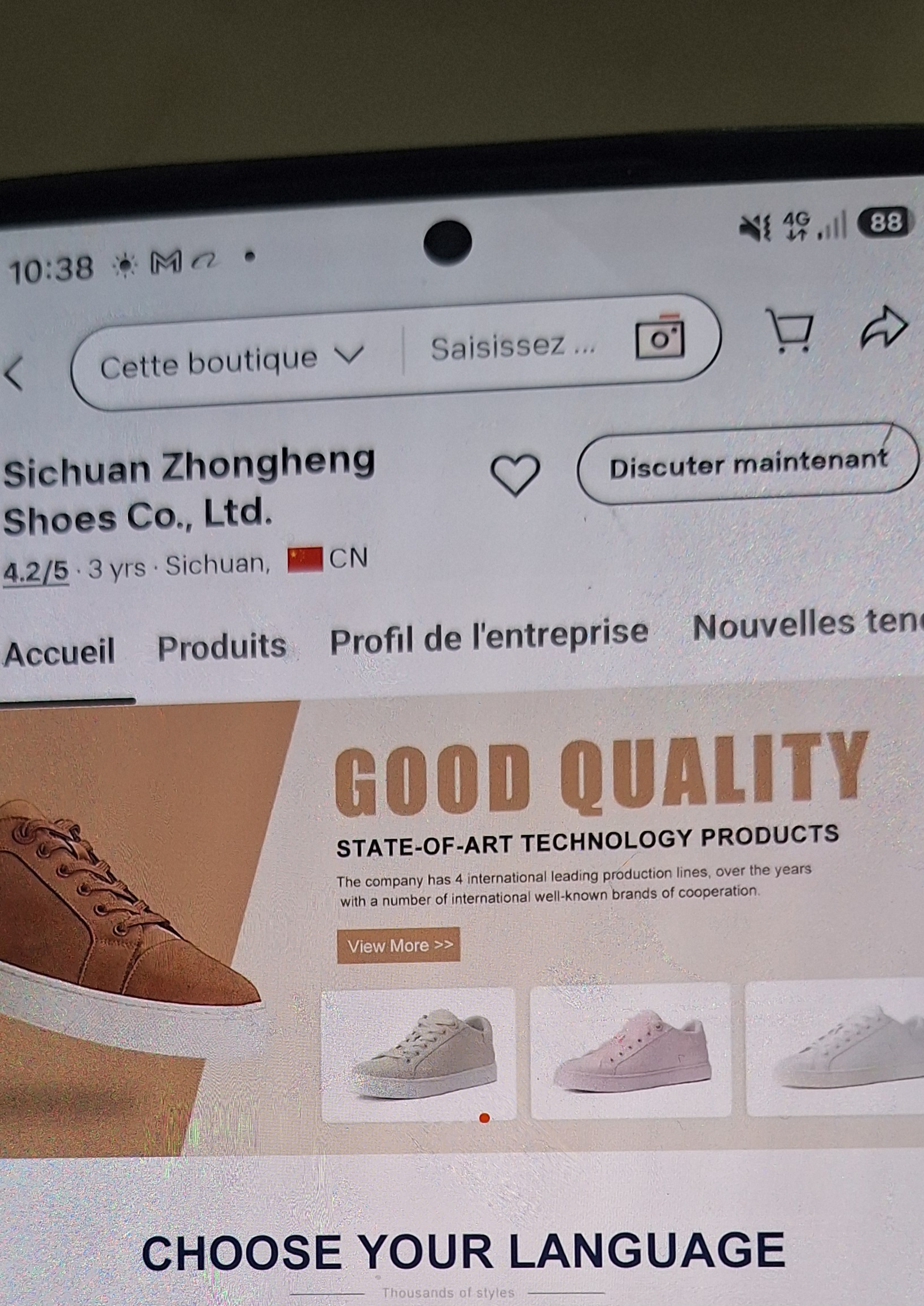 Alibaba scam by Sichuan Zhongheng Shoes Co., Ltd. He is Chinese.   