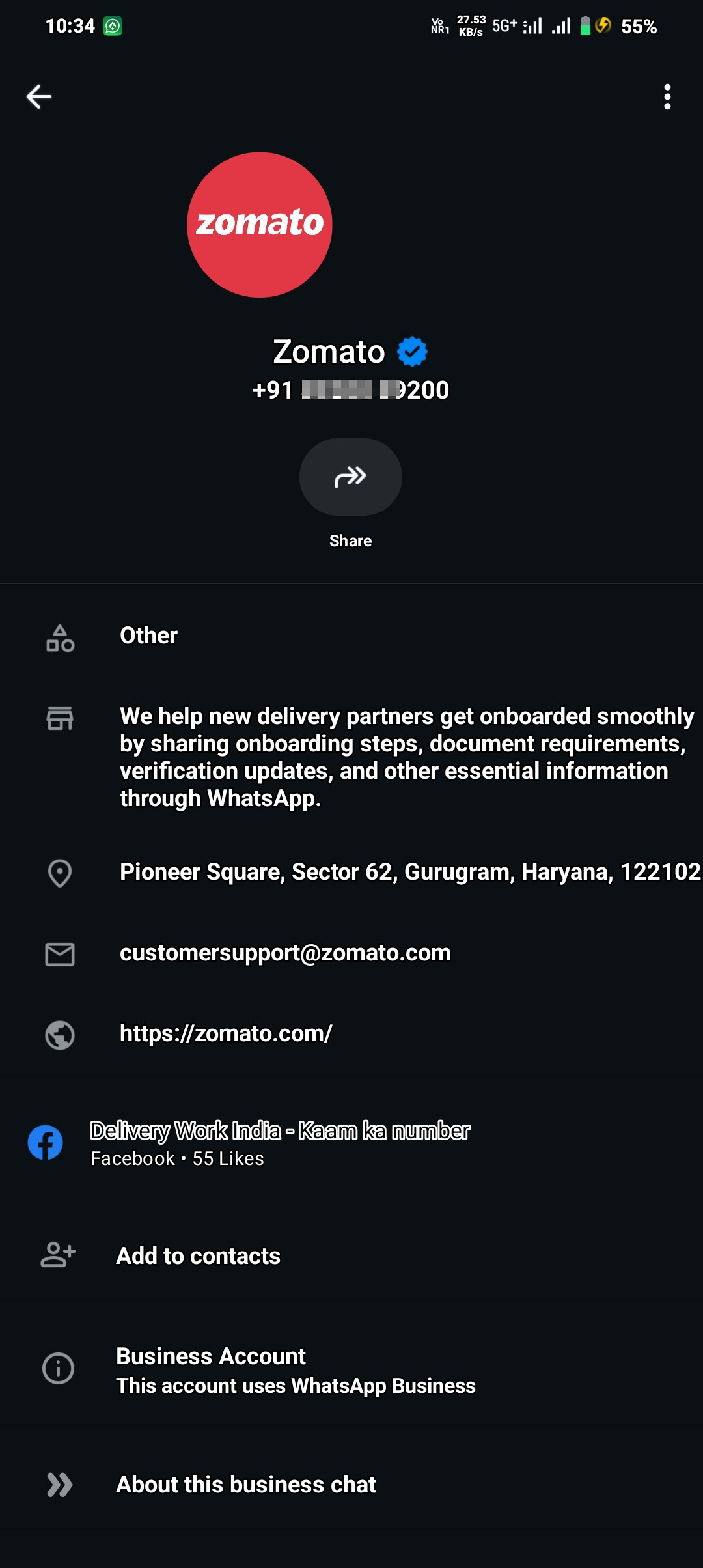 There are fake numbers claiming to be Zomato delivery partners. Please beware of these fake numbers.