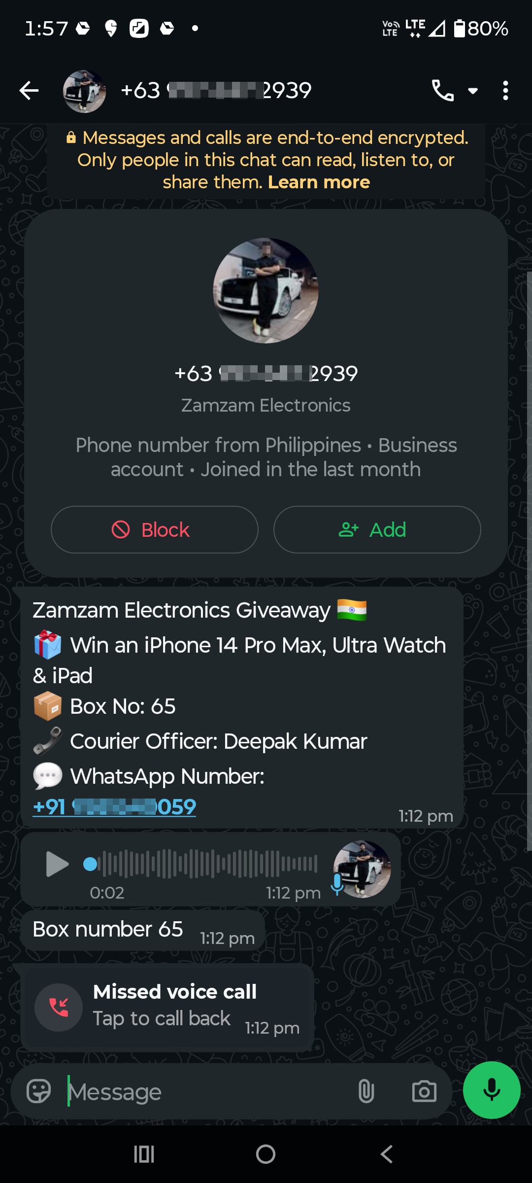 Zamzam Electronic Scam - image 2