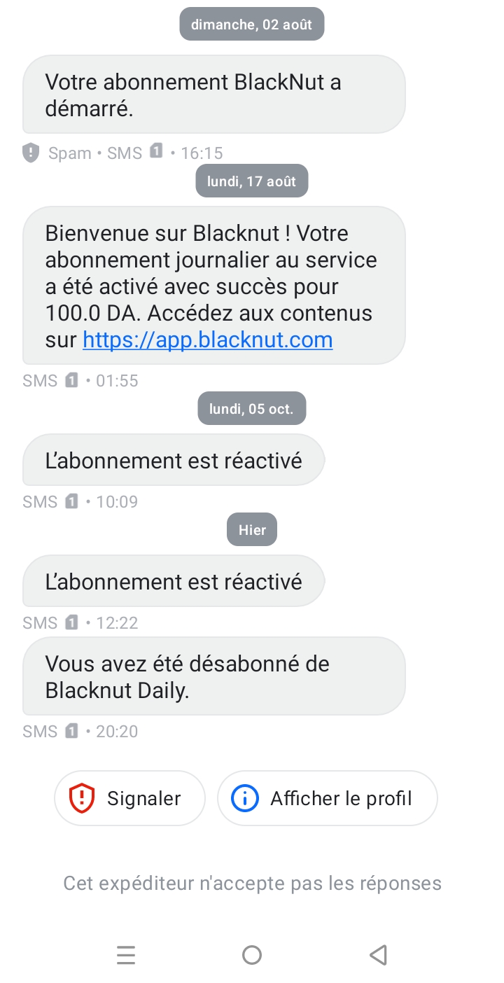 Ooredoo and BlackNut: automatic debit without authorization