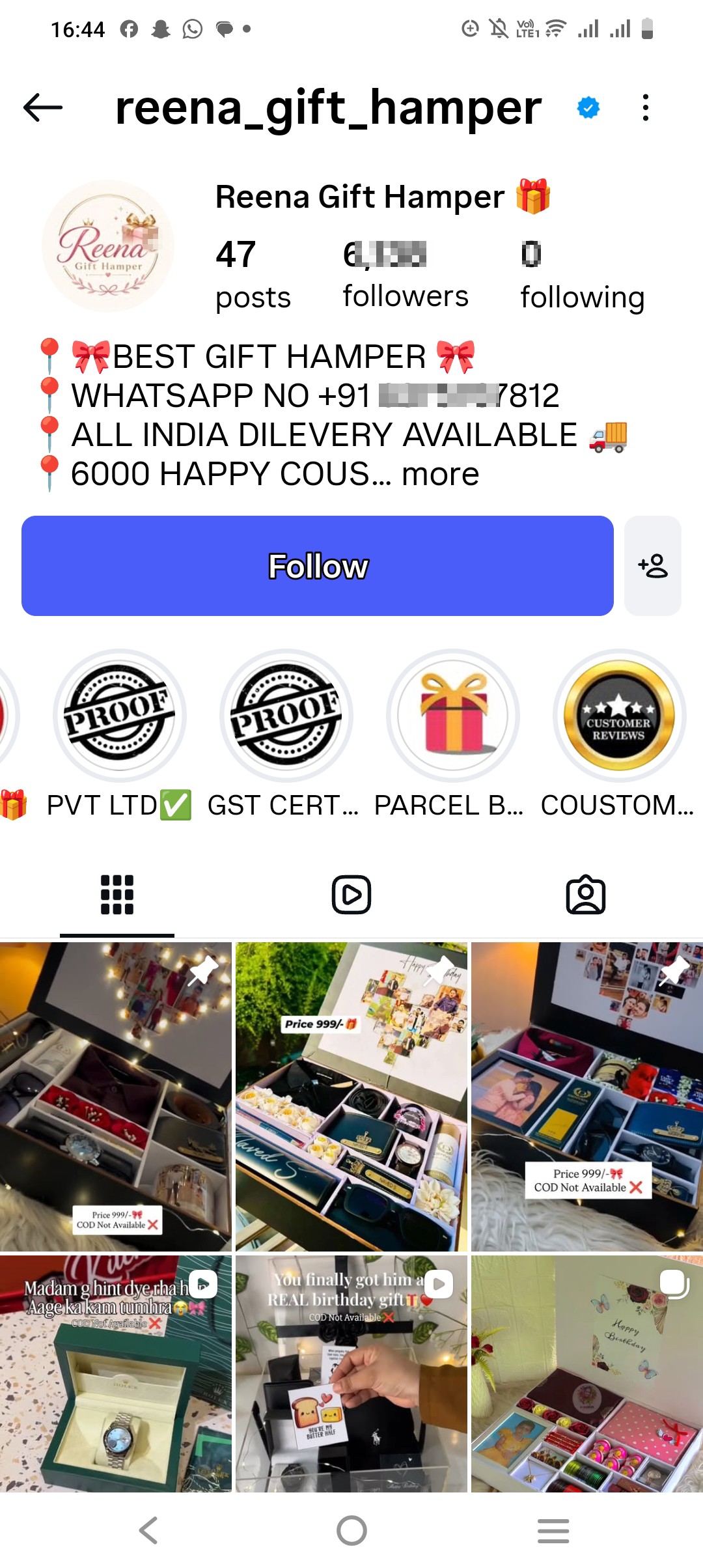 spam fraud Instagram ID