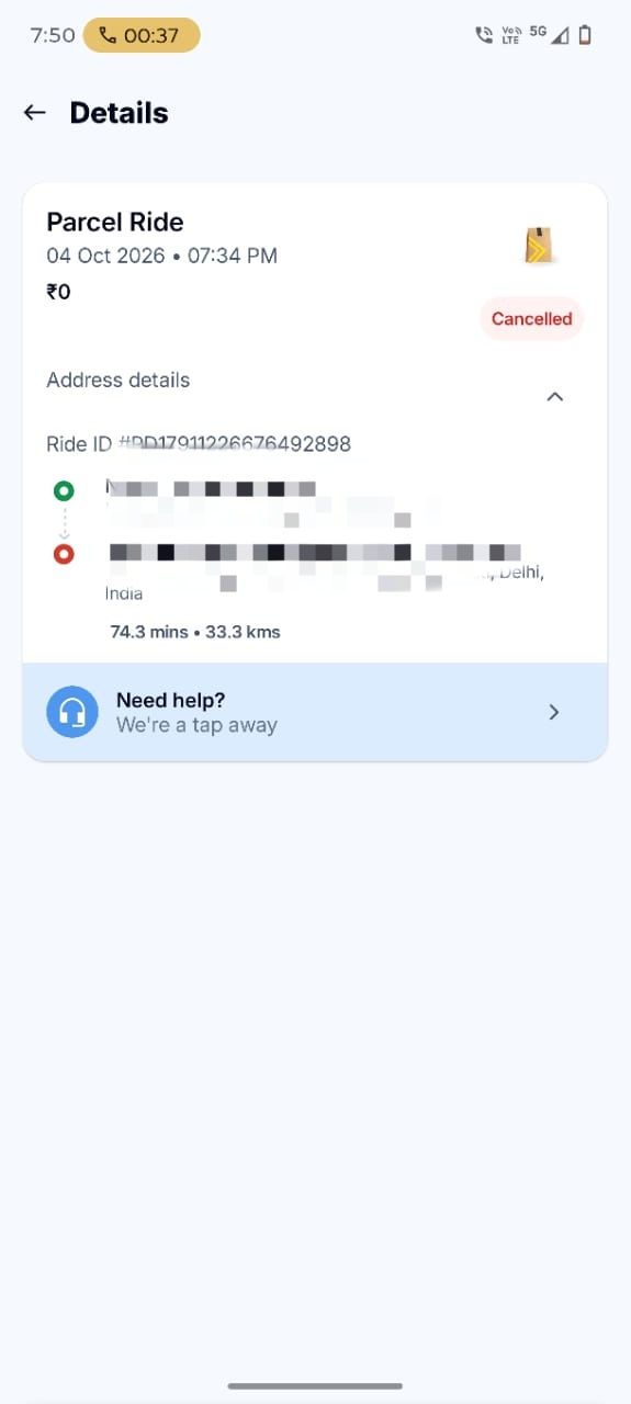 Rapido Scam Parcel [PHONE] 