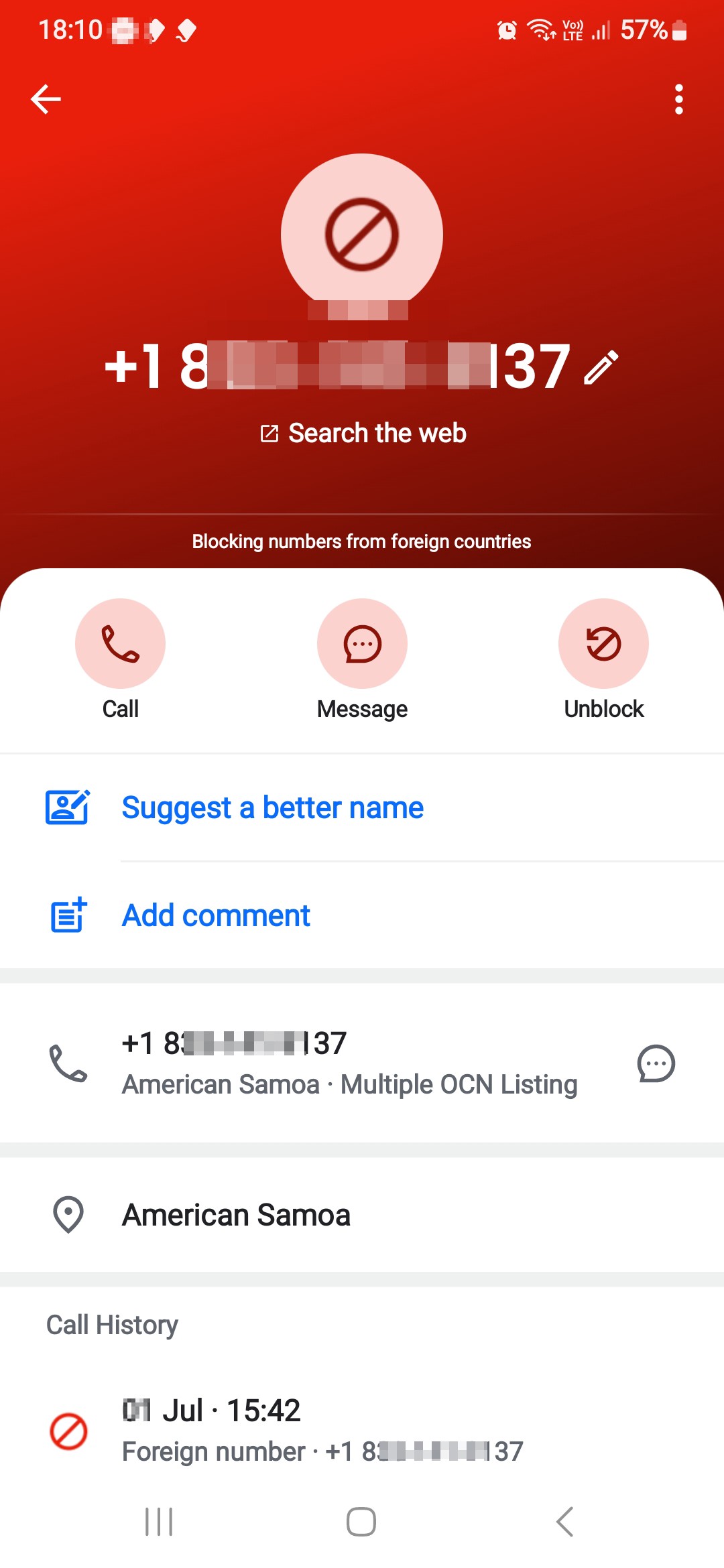 Scam call