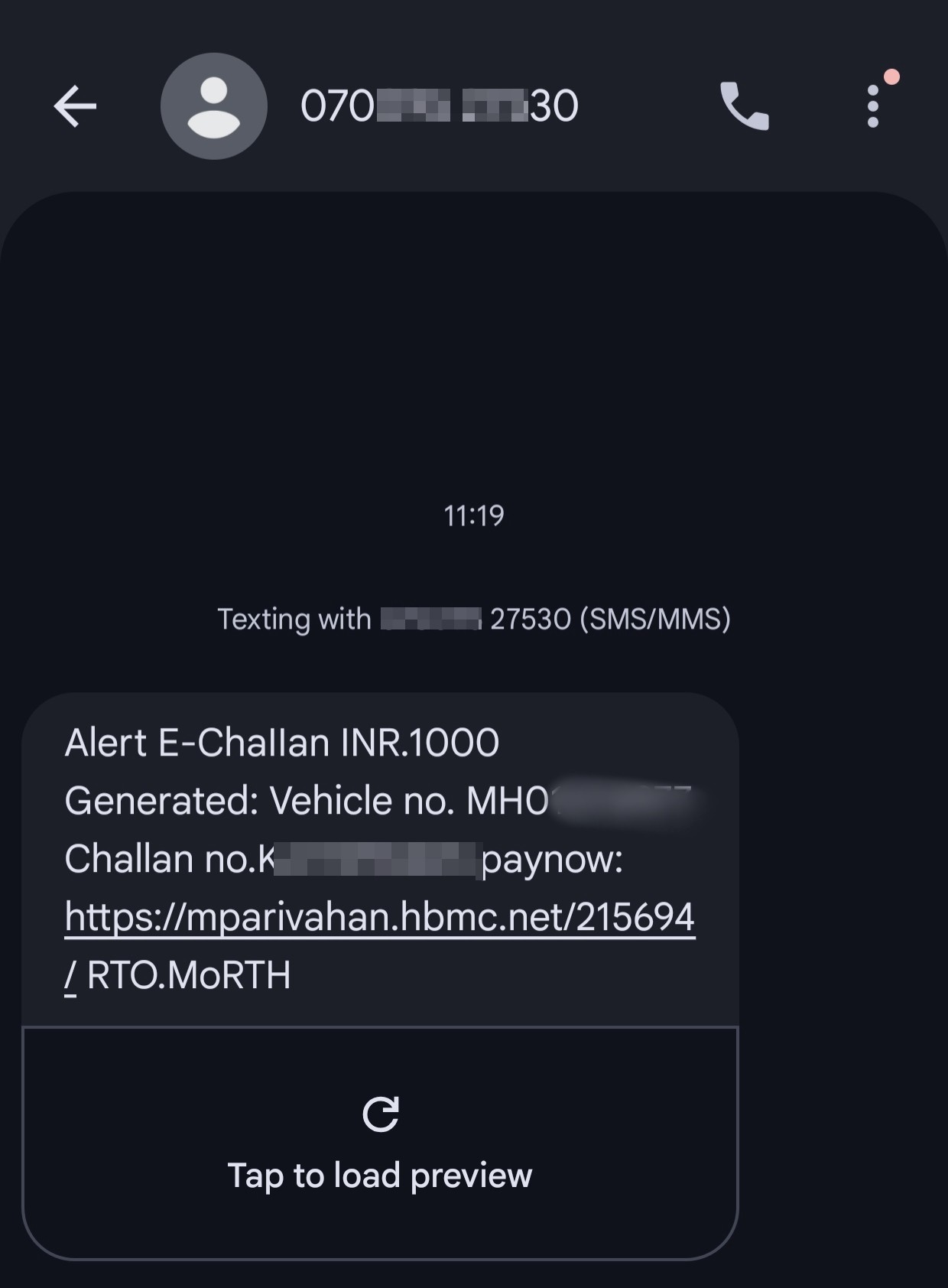 vehicle challan scam