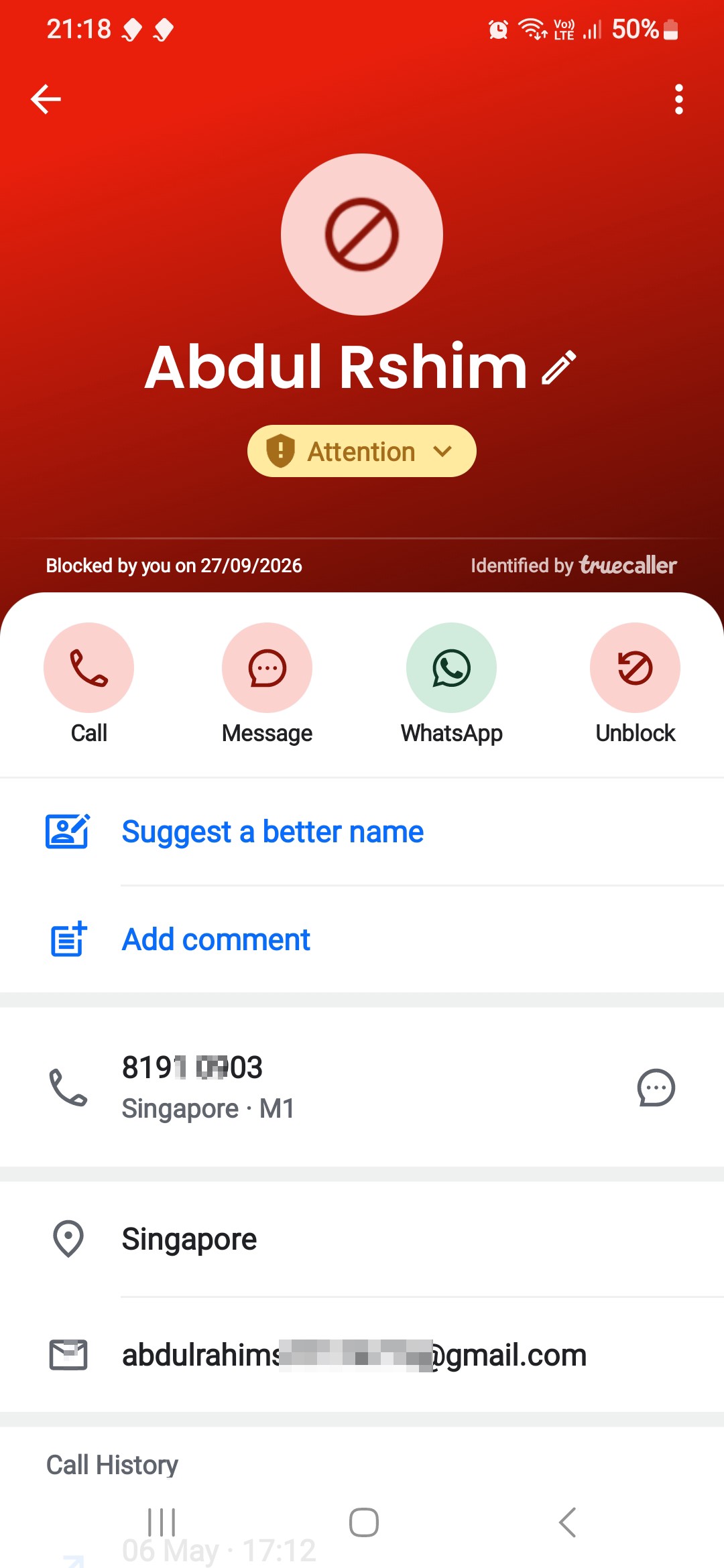 scam call