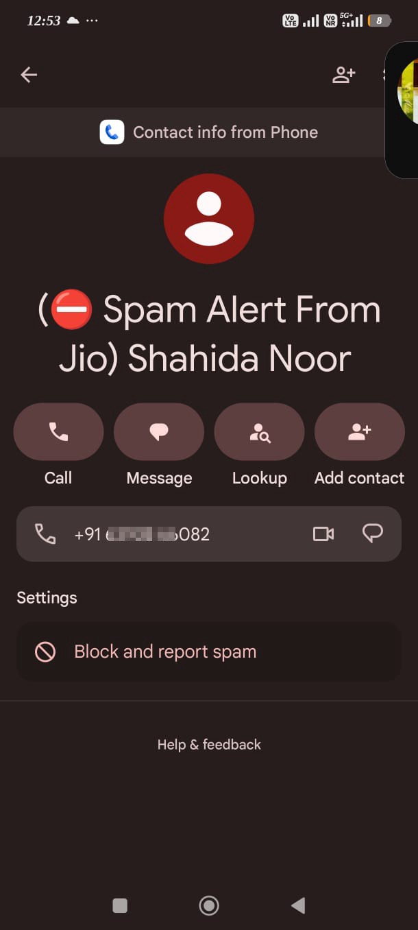 Whenever I call someone from my phone number ([PHONE]) it goes to scam, 