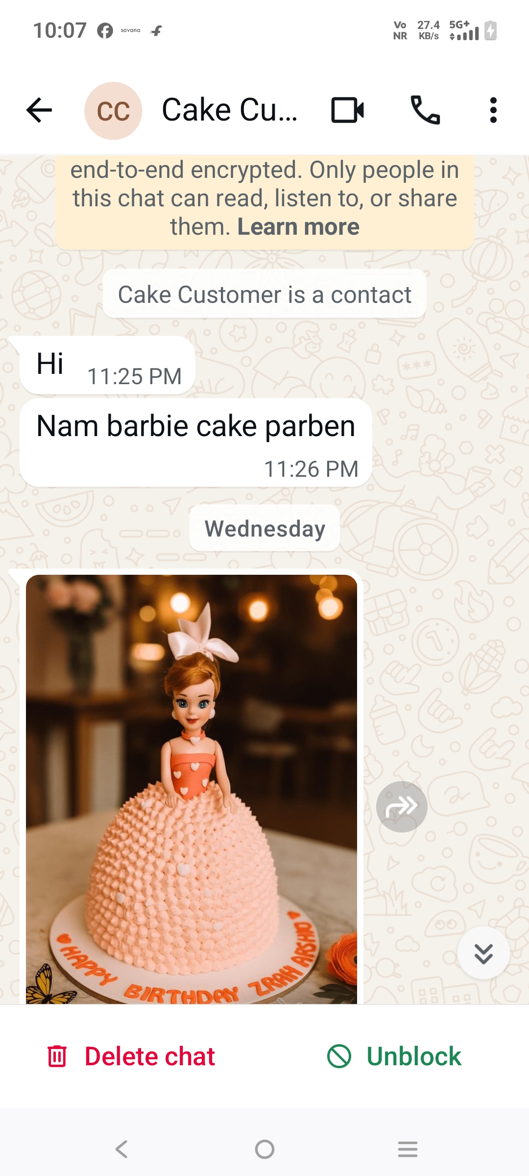 Scammer fake order for small home bakers 