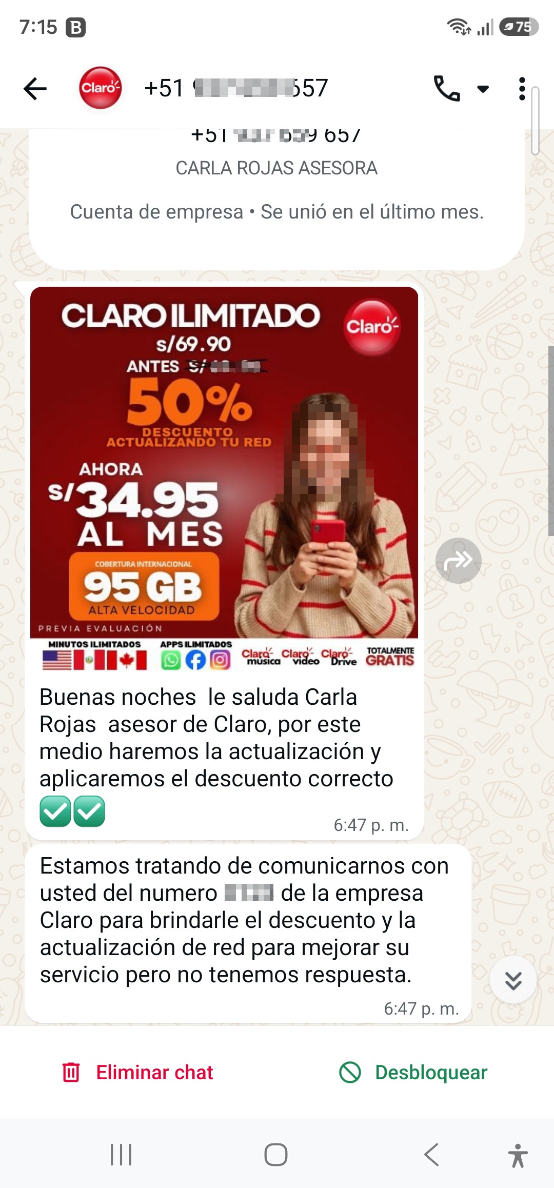 SCAM FAKE CLARO AGENT