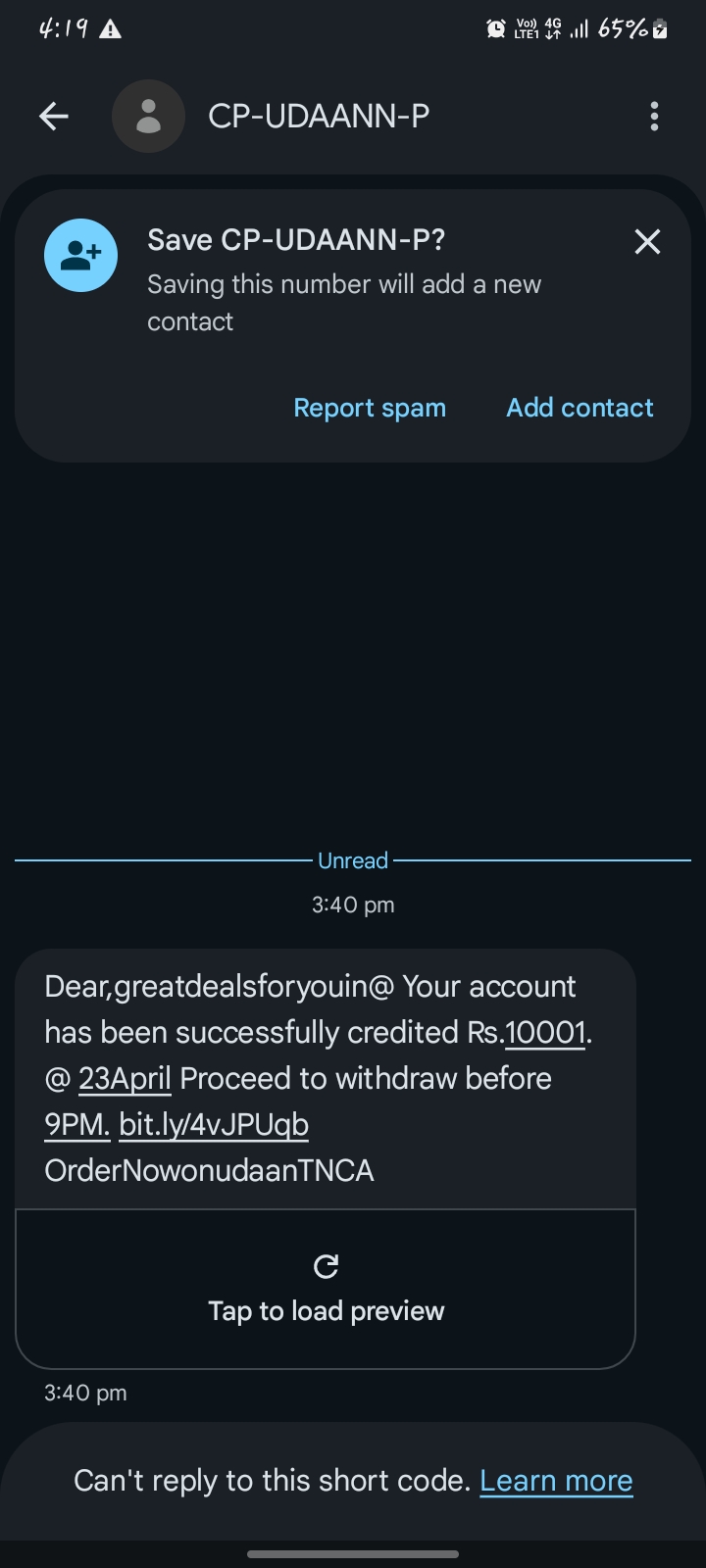 money received fake scam alert