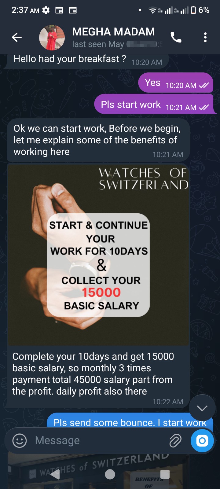 is side scam or genuine. this site name watch of Switzerland. 