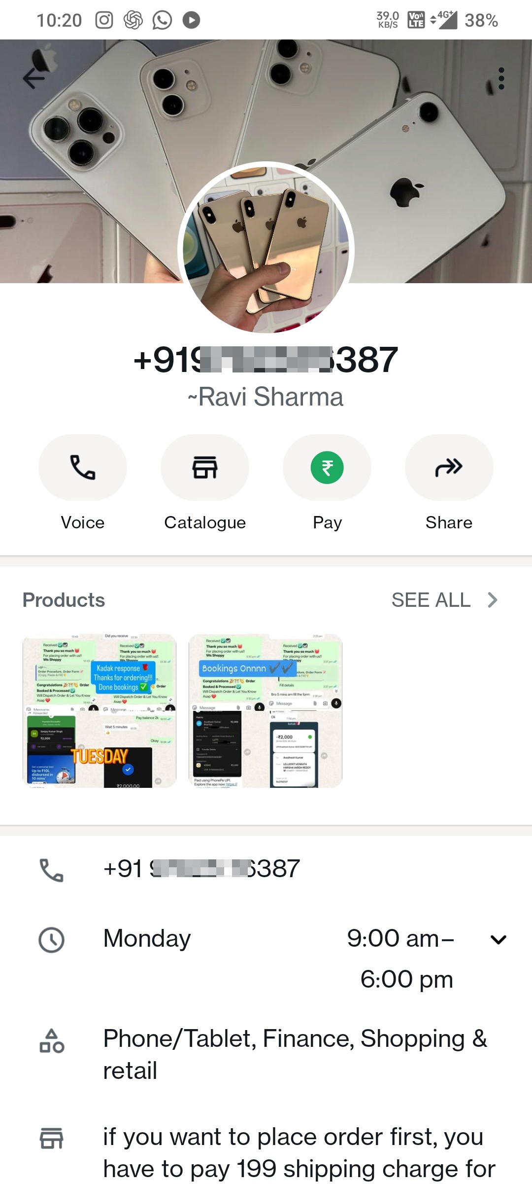 iphone scammer on whatsapp  - image 2
