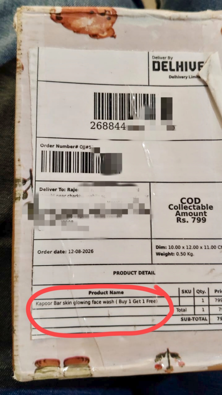 Unauthorized COD Scam – ₹799 Paid