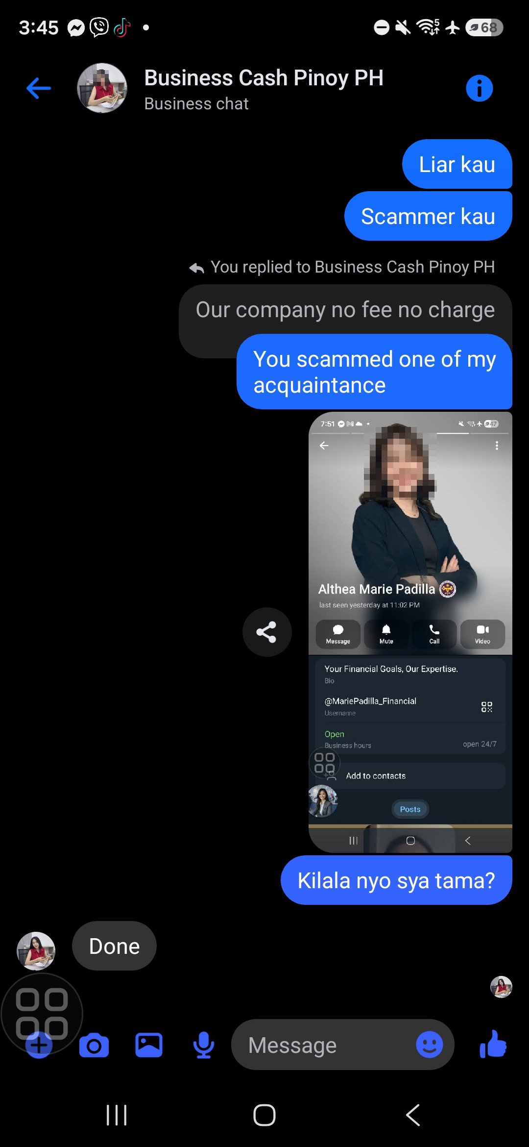 beware of this fb page and this name, so no one will be scammed anymore - image 3