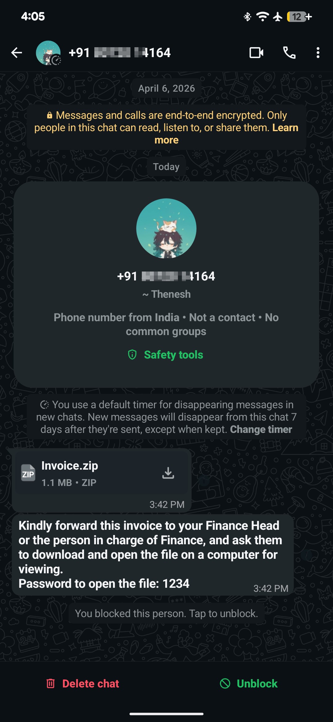 scammers message random number.