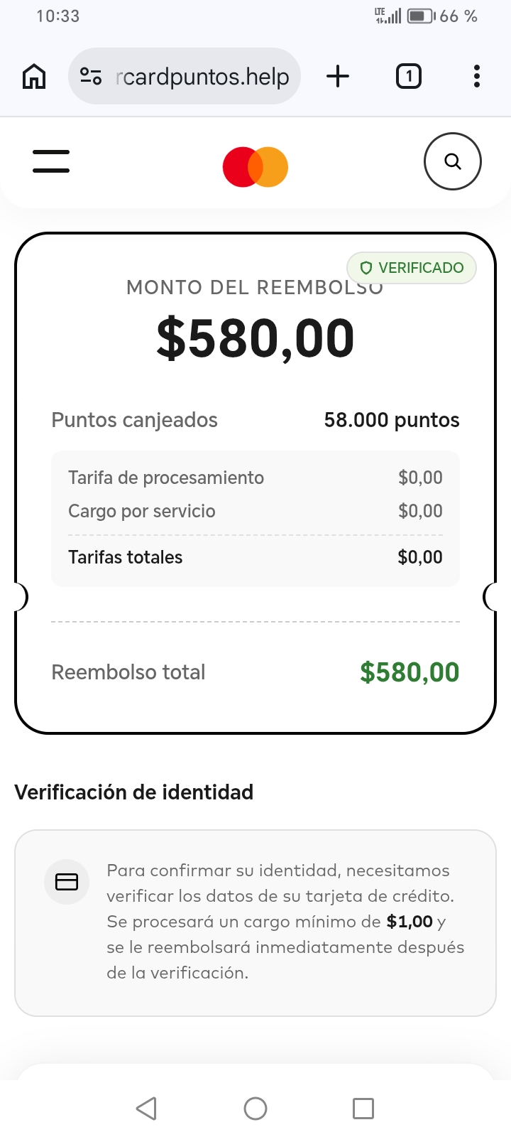 Cash back scam - image 2