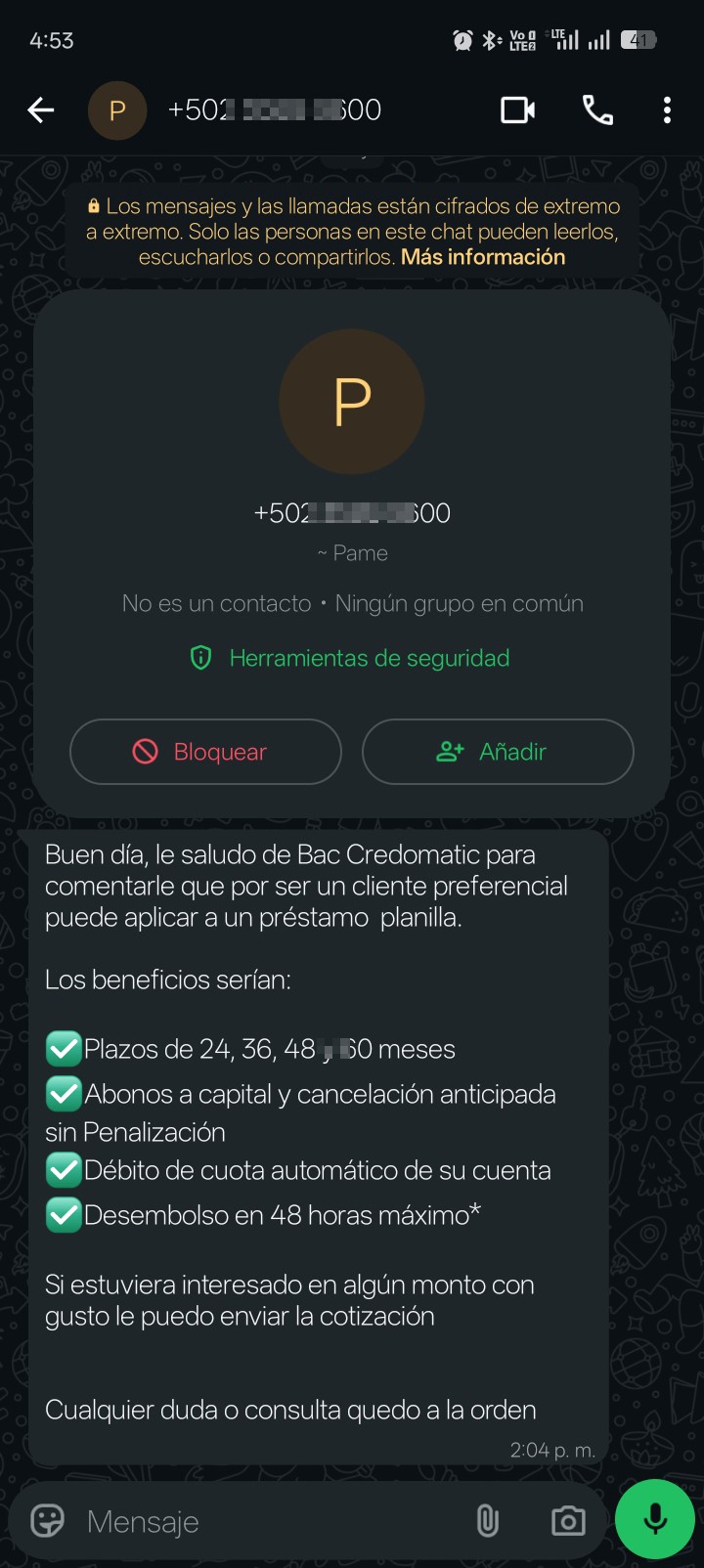 Scam/ BAC Credits