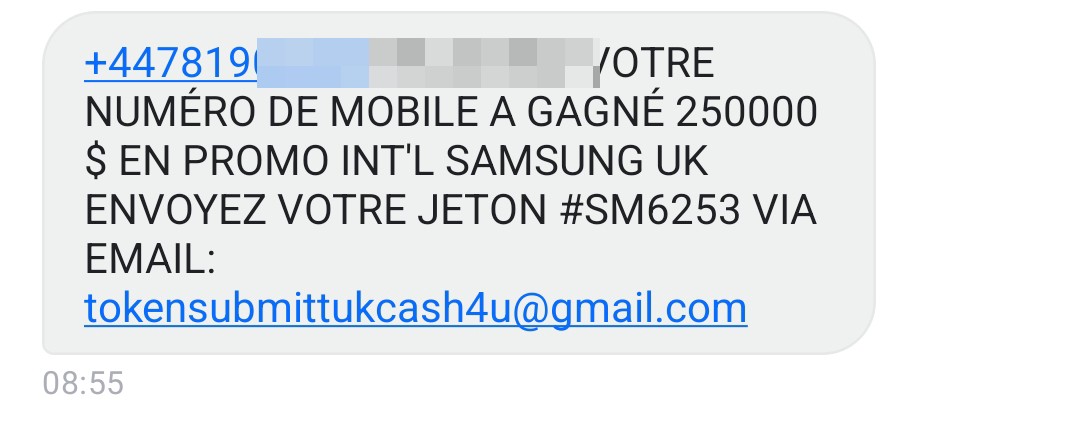 Attempted scam