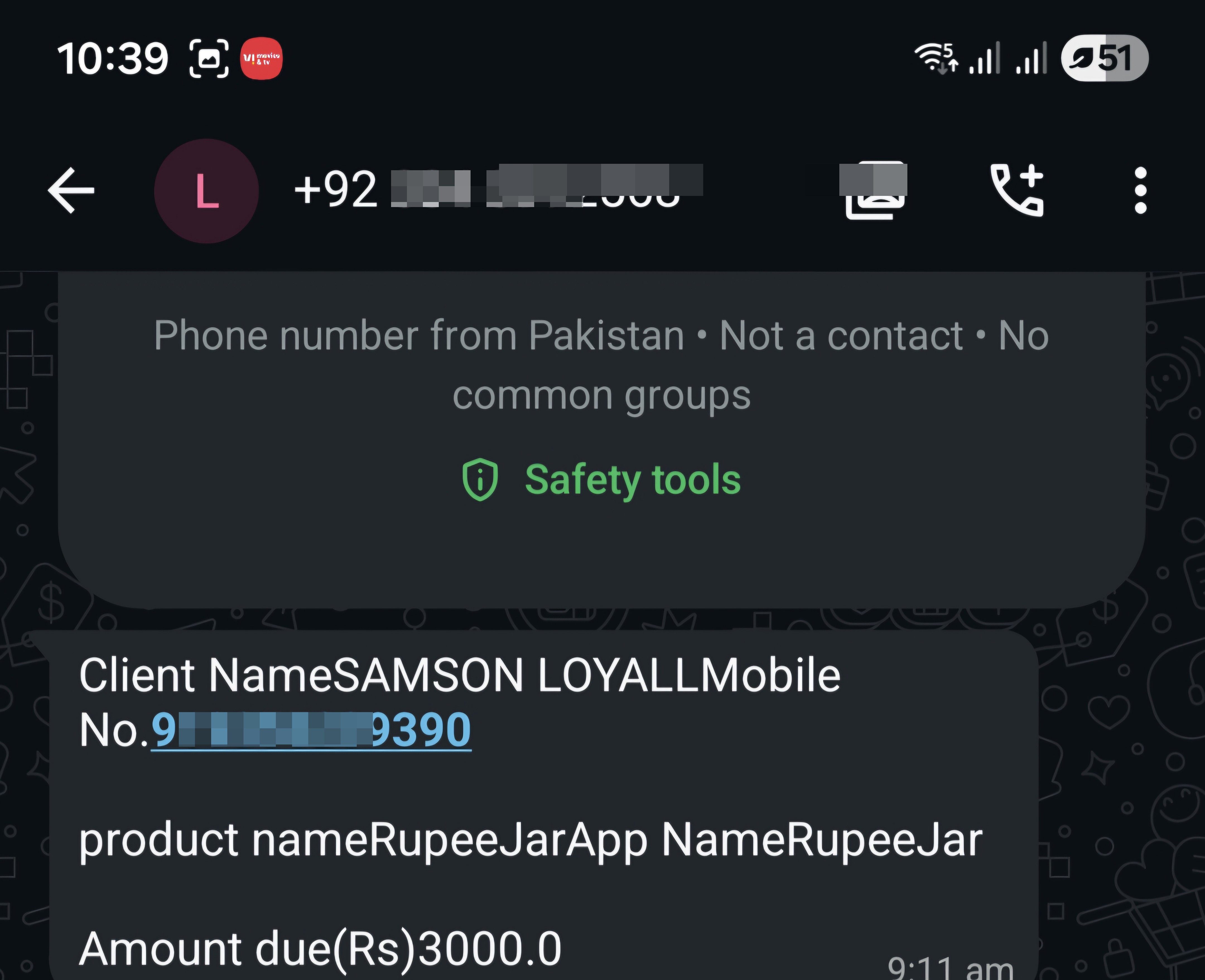 Fraud Loan from Rupee jar