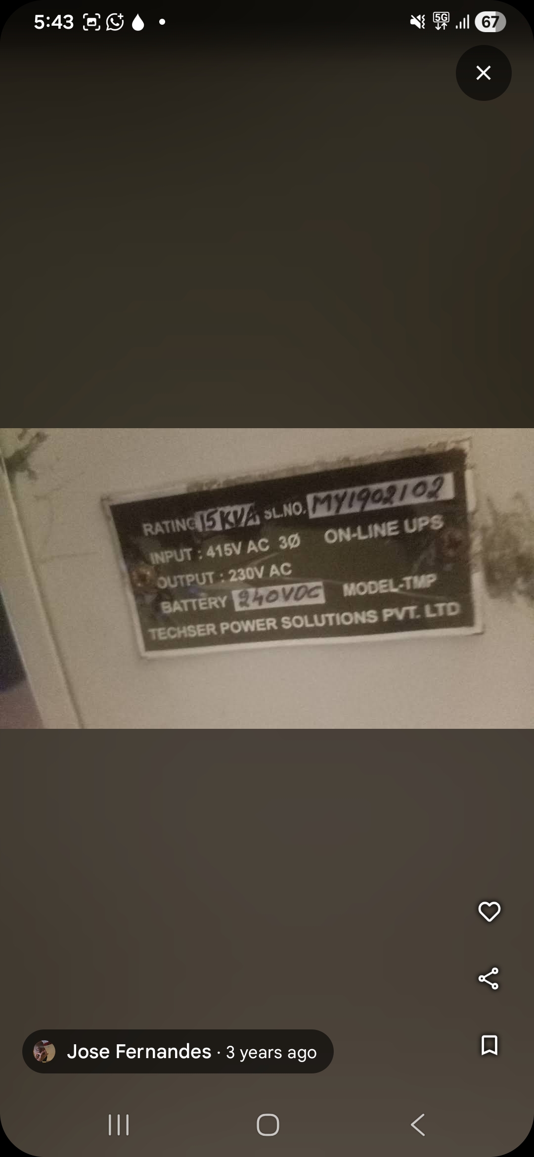 techser goa, is it a scam if i pay for 15kva and get 10kva, corroded and overheating too? - image 4