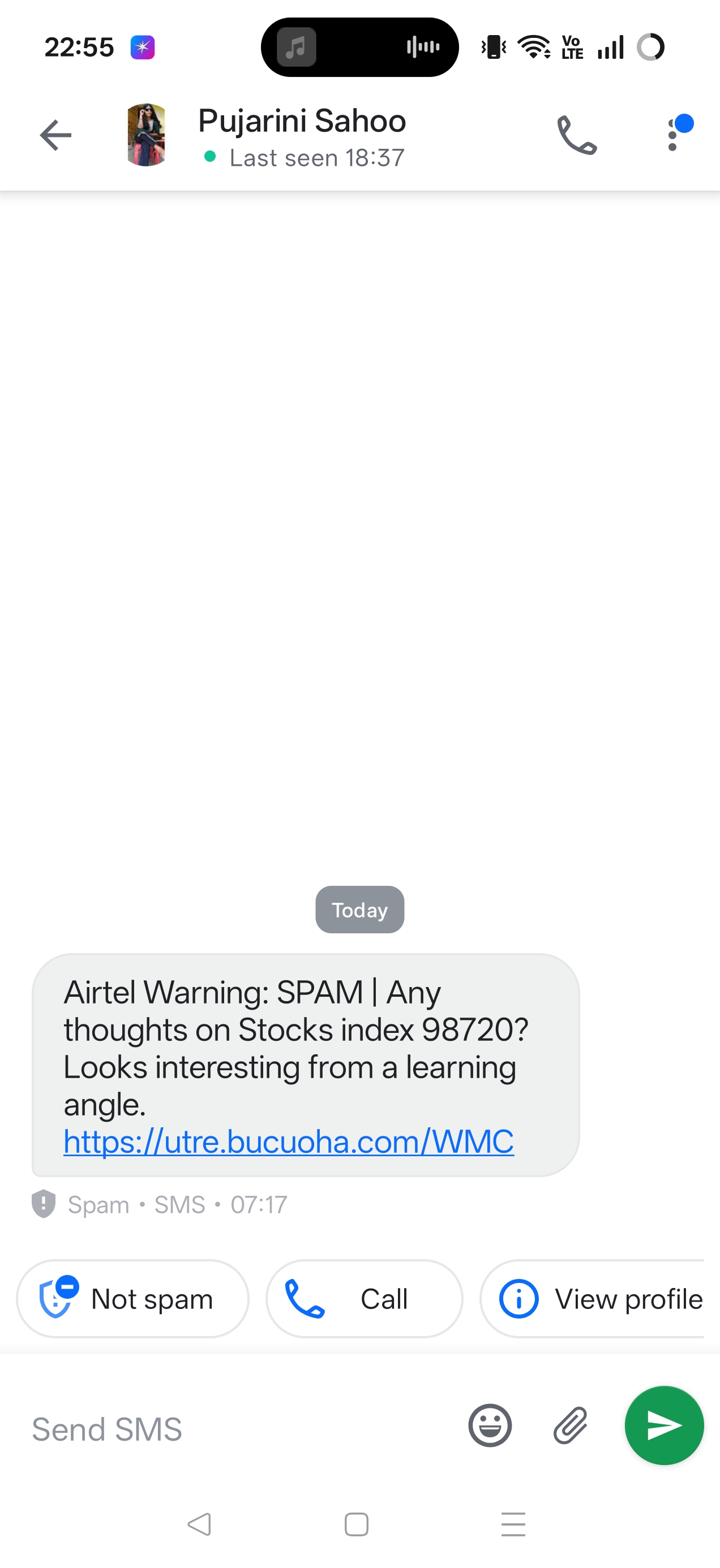 spam message 