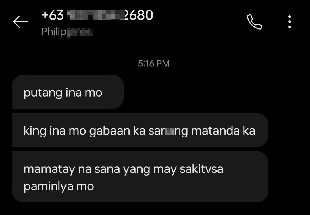 Did the foodpanda rider threaten you