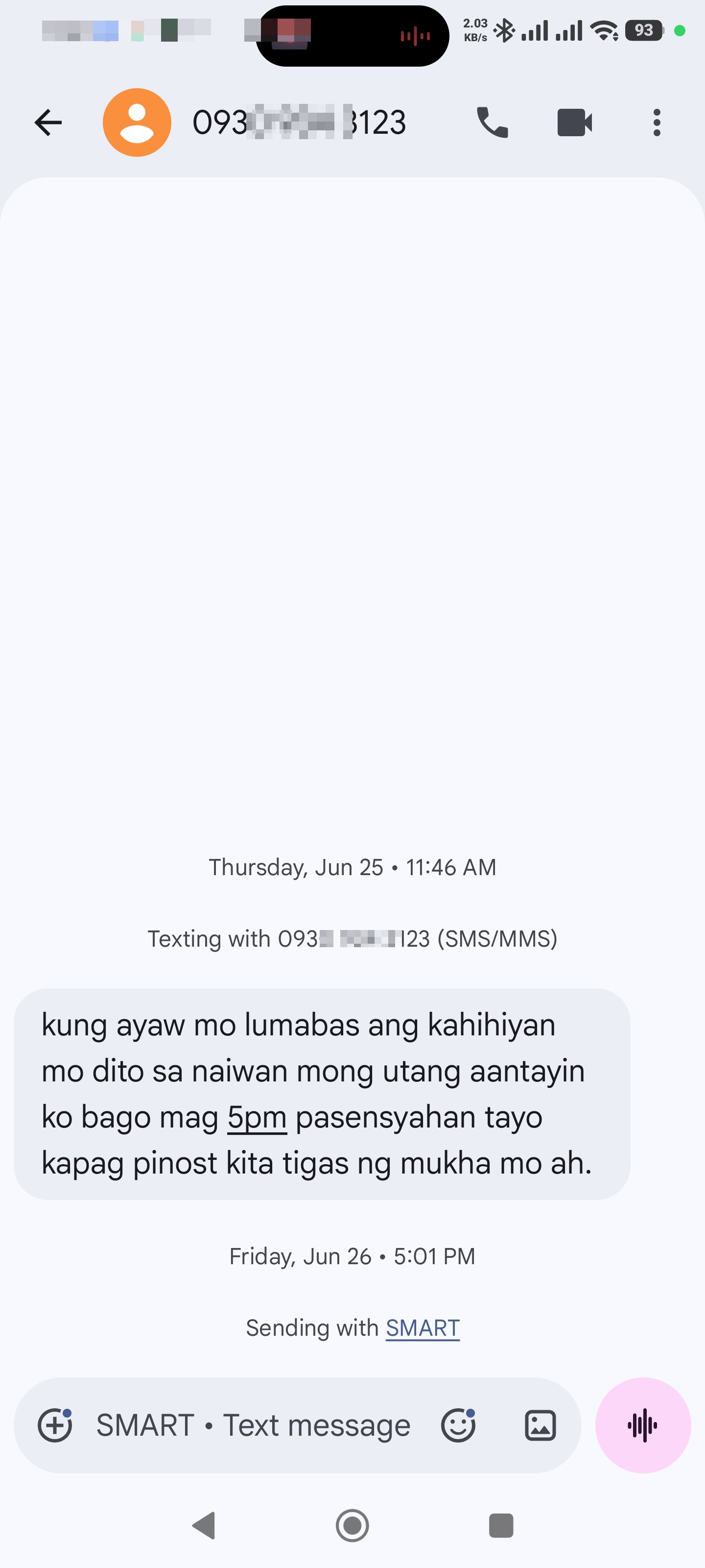 Sample of Paylater's intimidation by tok-tik