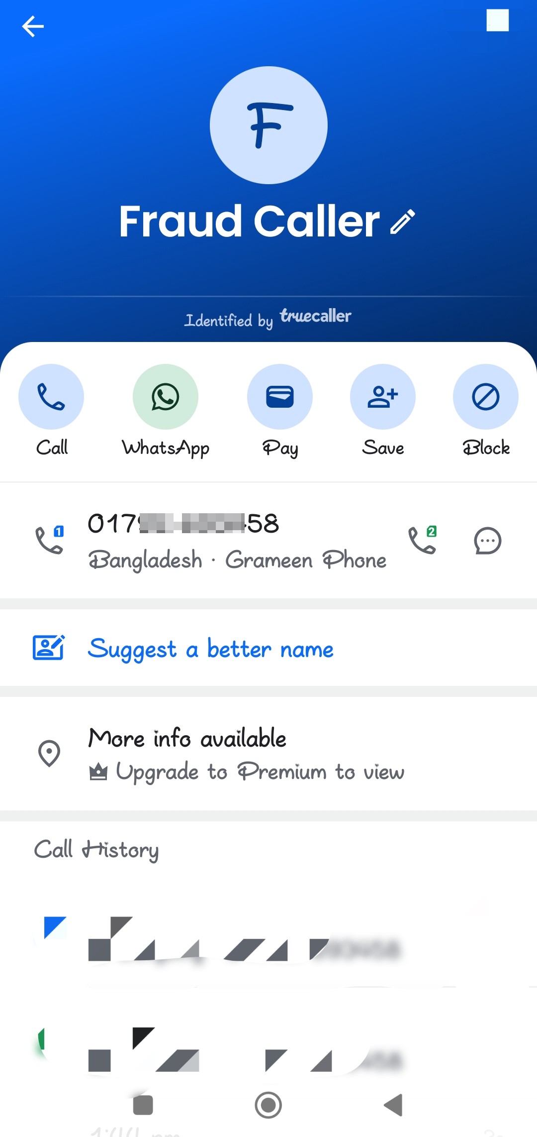 Scam call