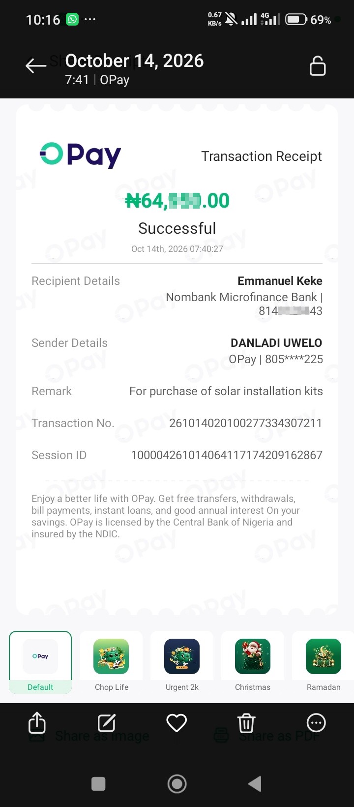 DEPOSITED FOR QASA SOLAR GENERATOR  - image 5