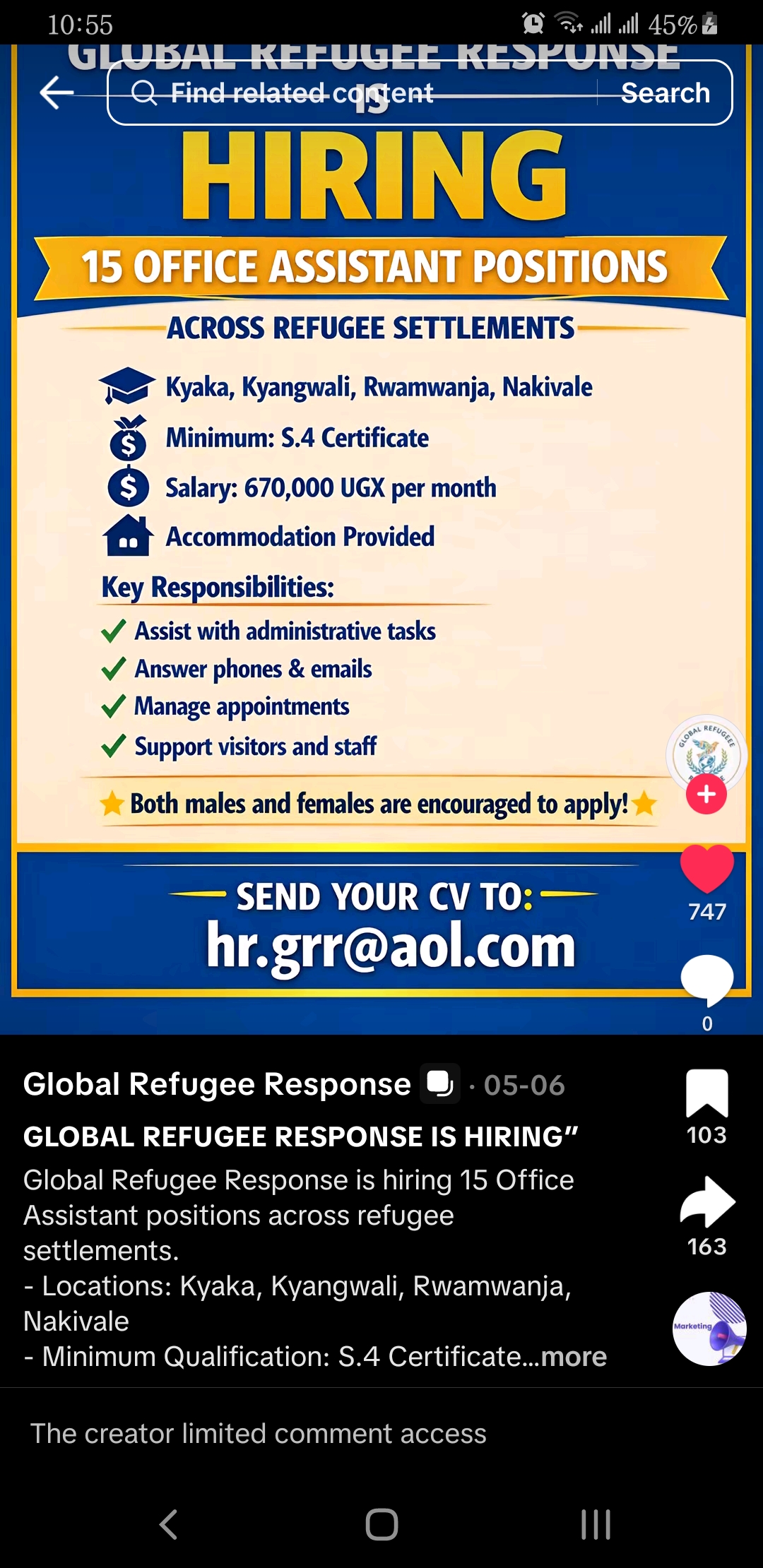 JOB OPPORTUNITY SCAM 
