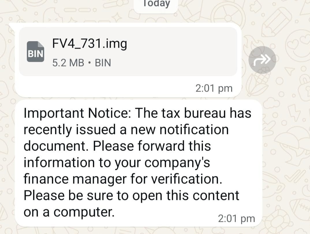 Don't open this File. once Received in Your Whatsapp 