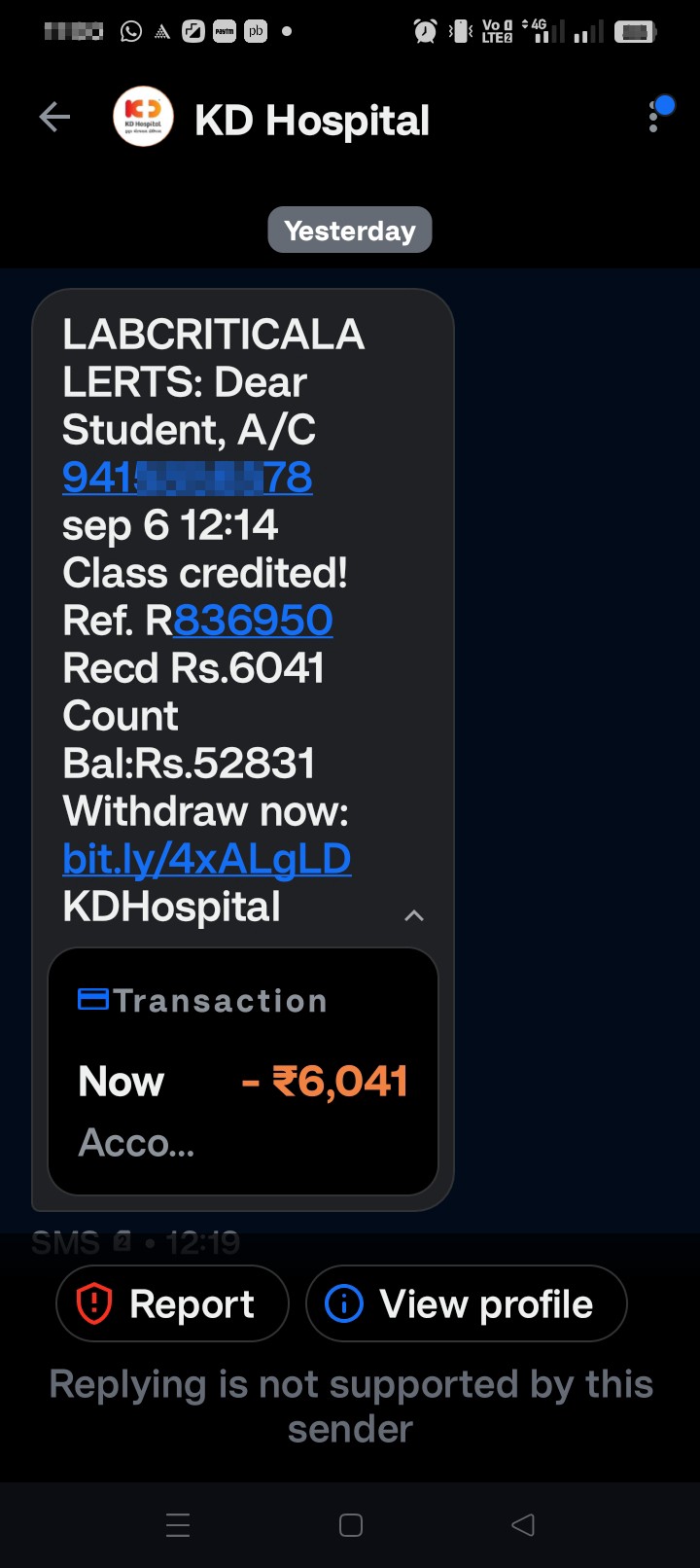 fraud message