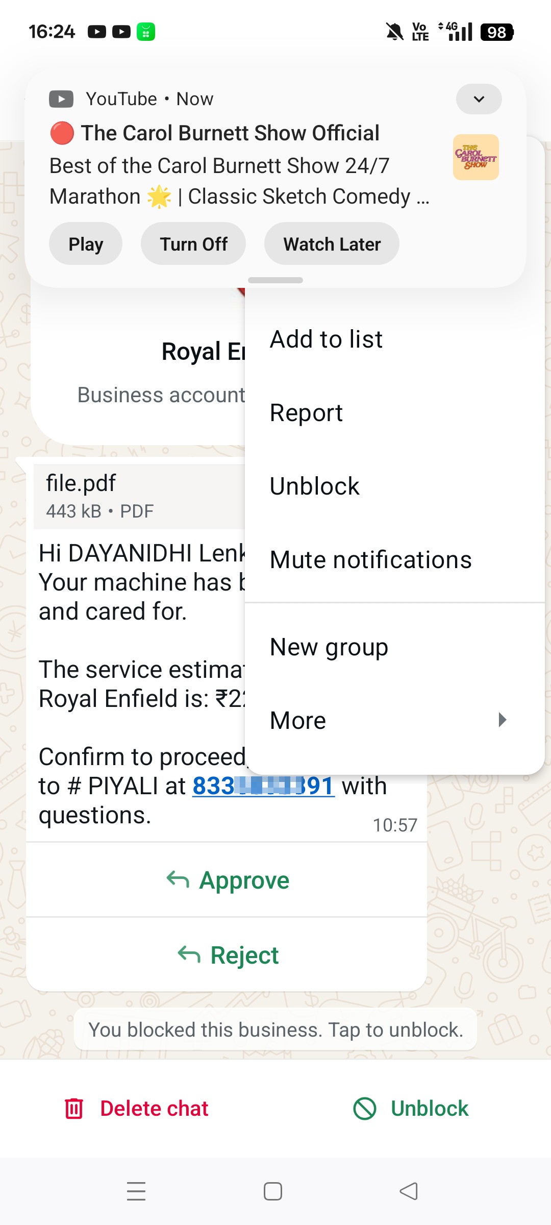 Royal Enfield services