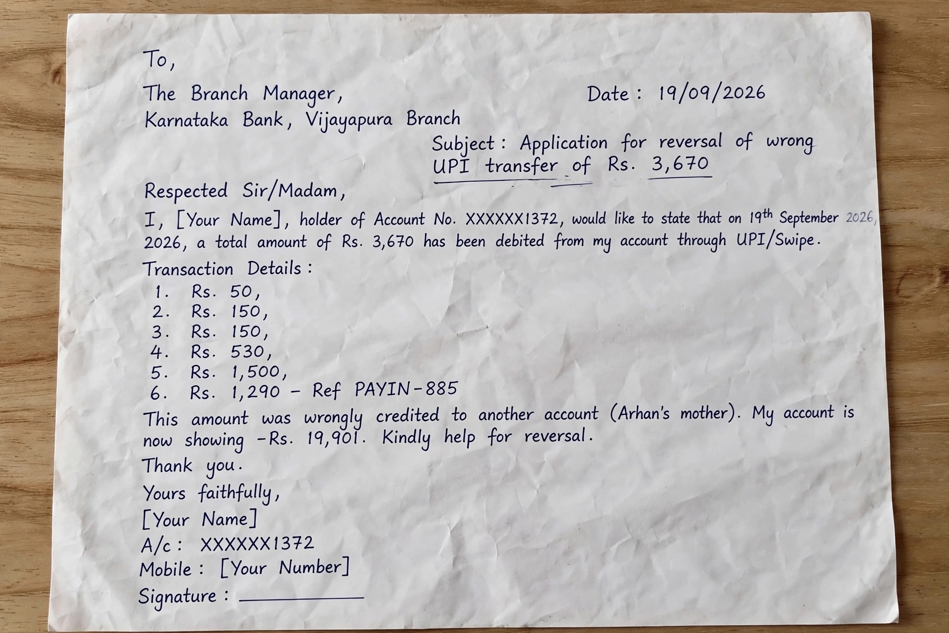₹3670 was deducted from my account 😭😭🥹 I had transferred money to others, to Arhan Bhai.