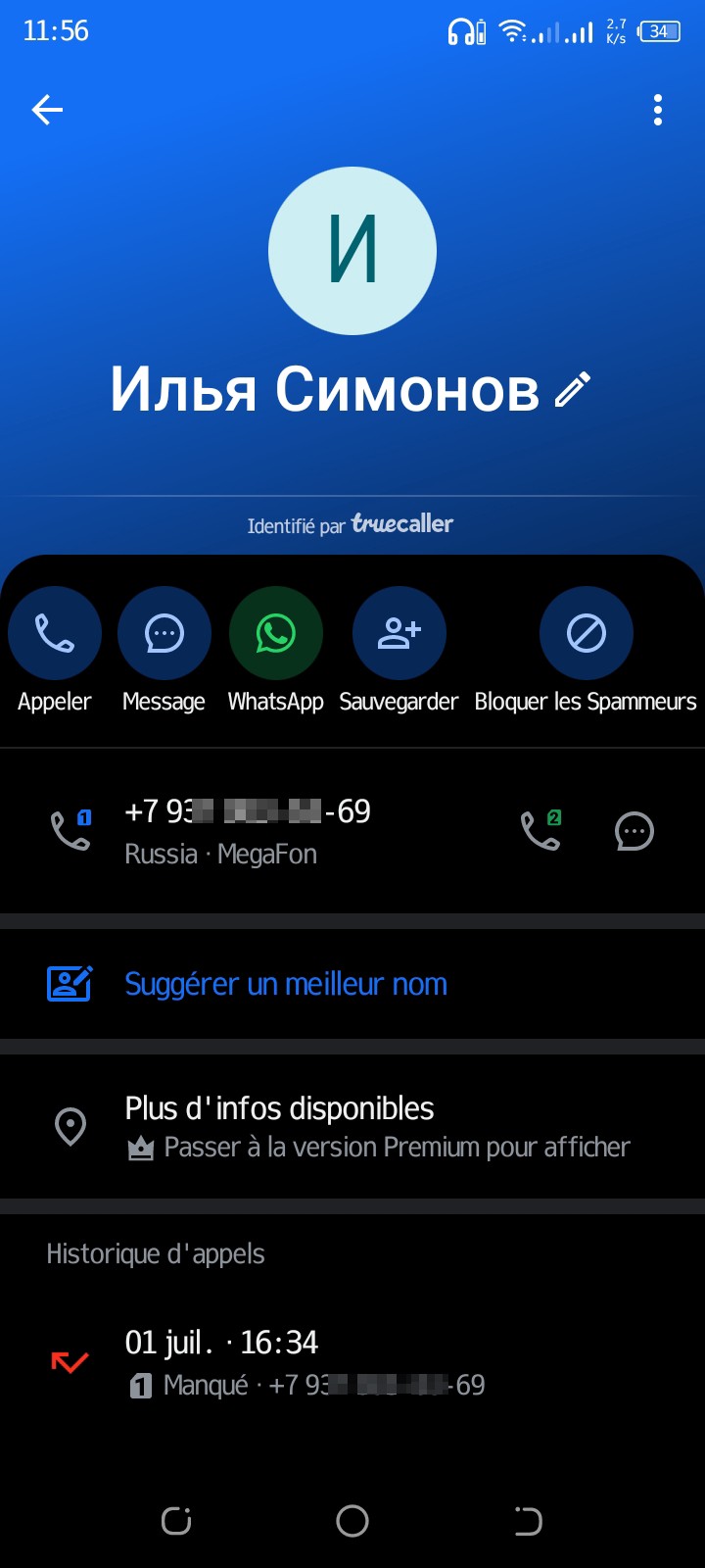 Russian scam number
