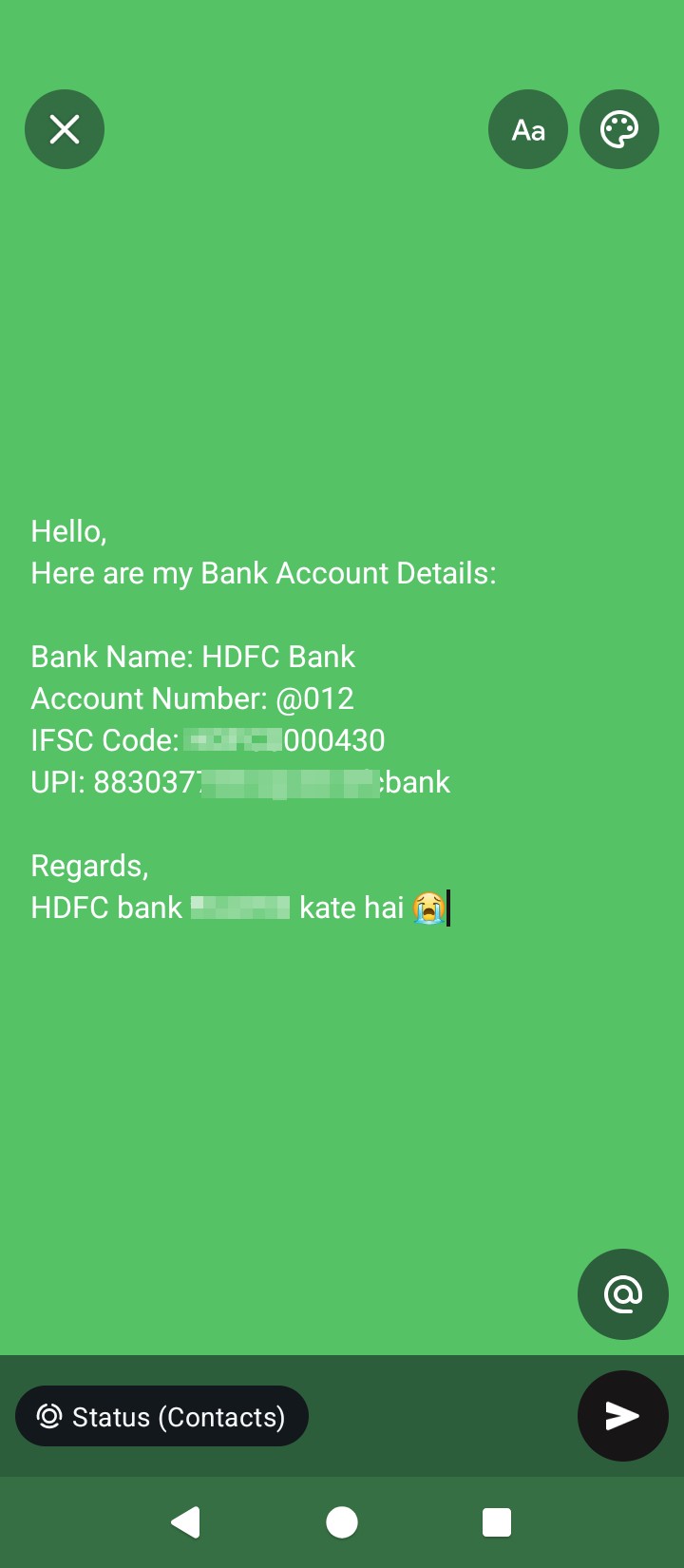 Money has been debited from my HDFC Bank account 😭😭 Meta AI brother has debited my money