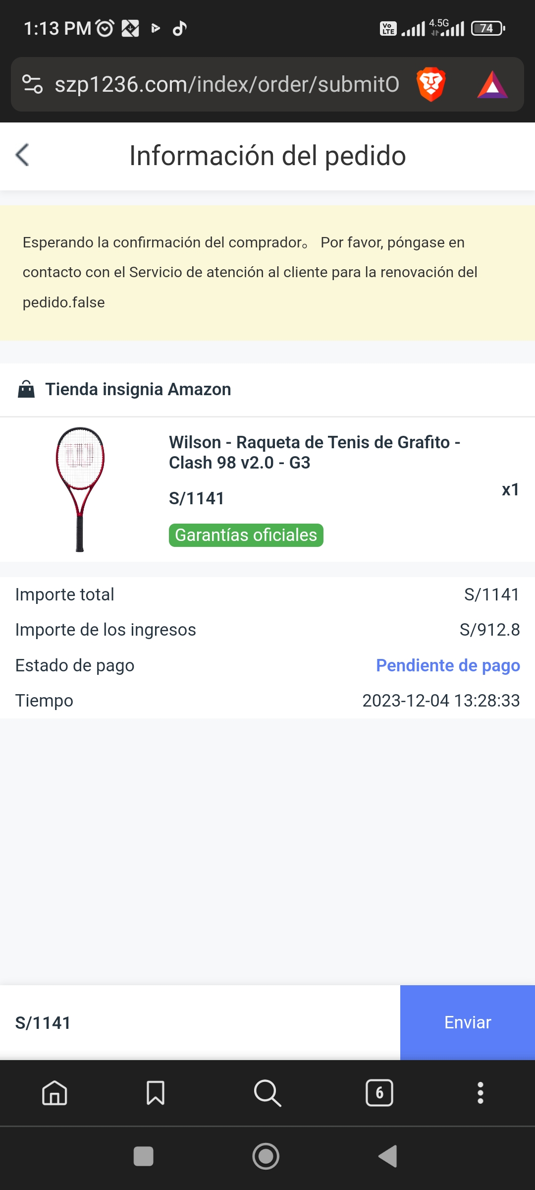 Scam involving the purchase of products on an investment app - image 2