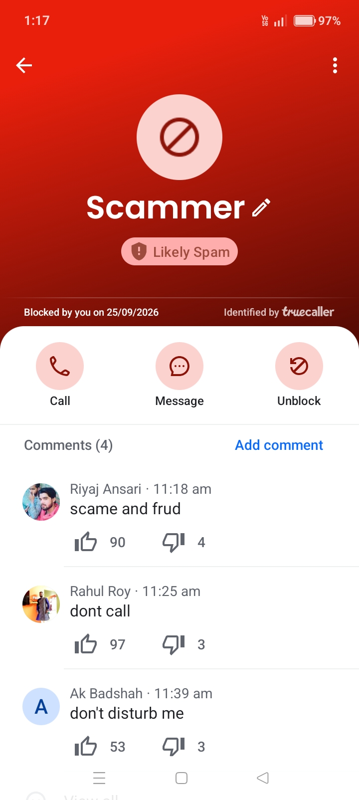 This is totally spam call