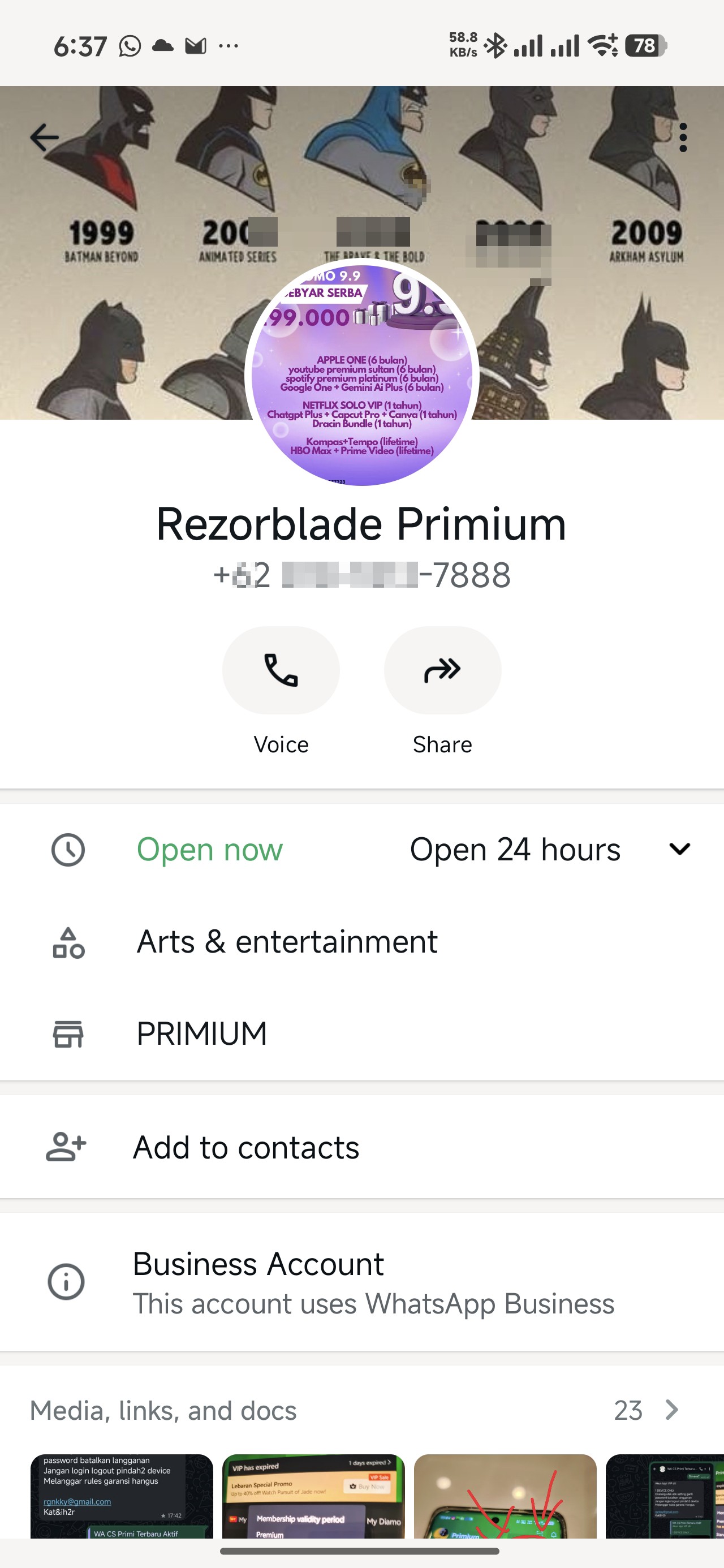 Scam by selling stolen premium accounts