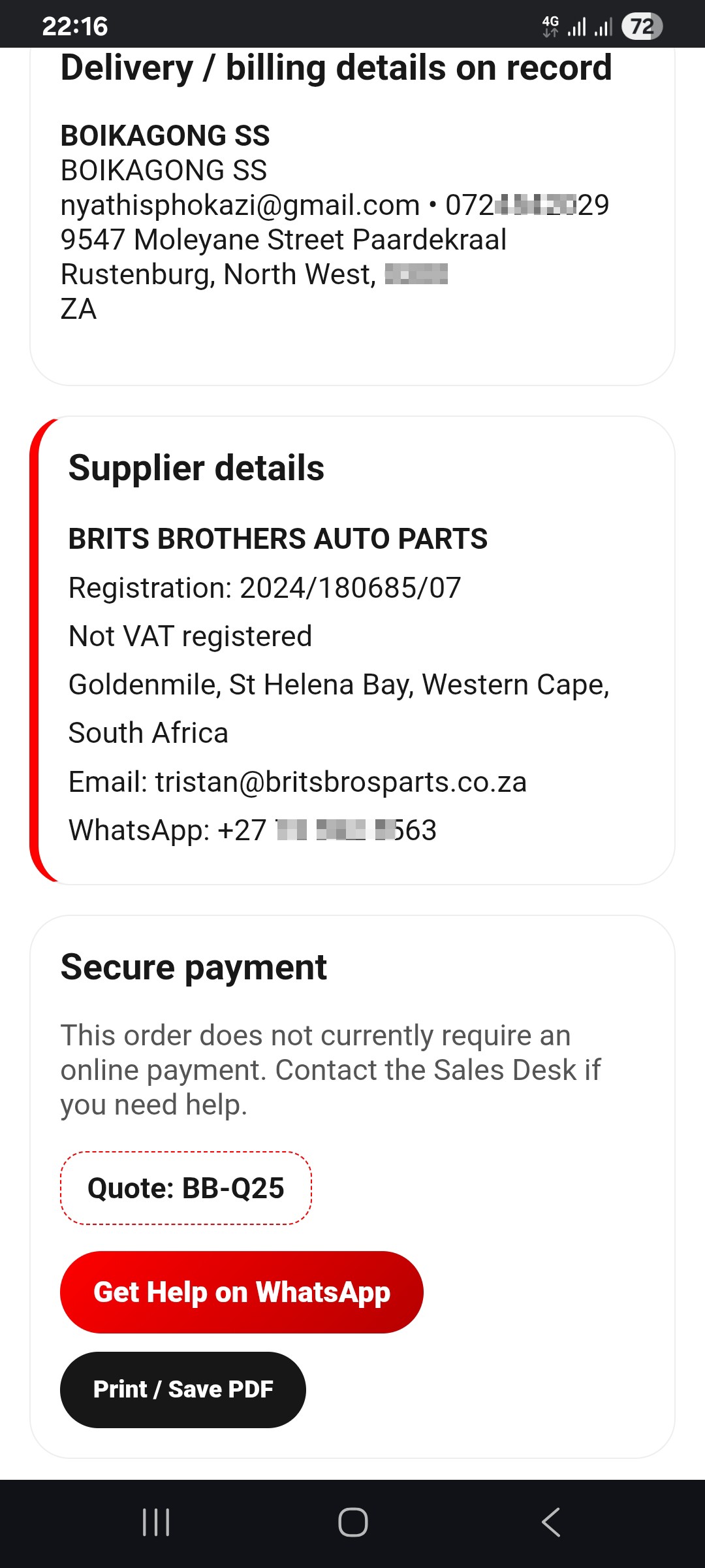BRITS BROTHERS AUTO. SPARES ARE SCAMMERS - image 4