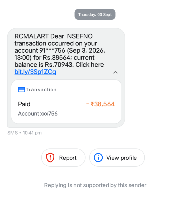 This is fake SMS Everyone be aware